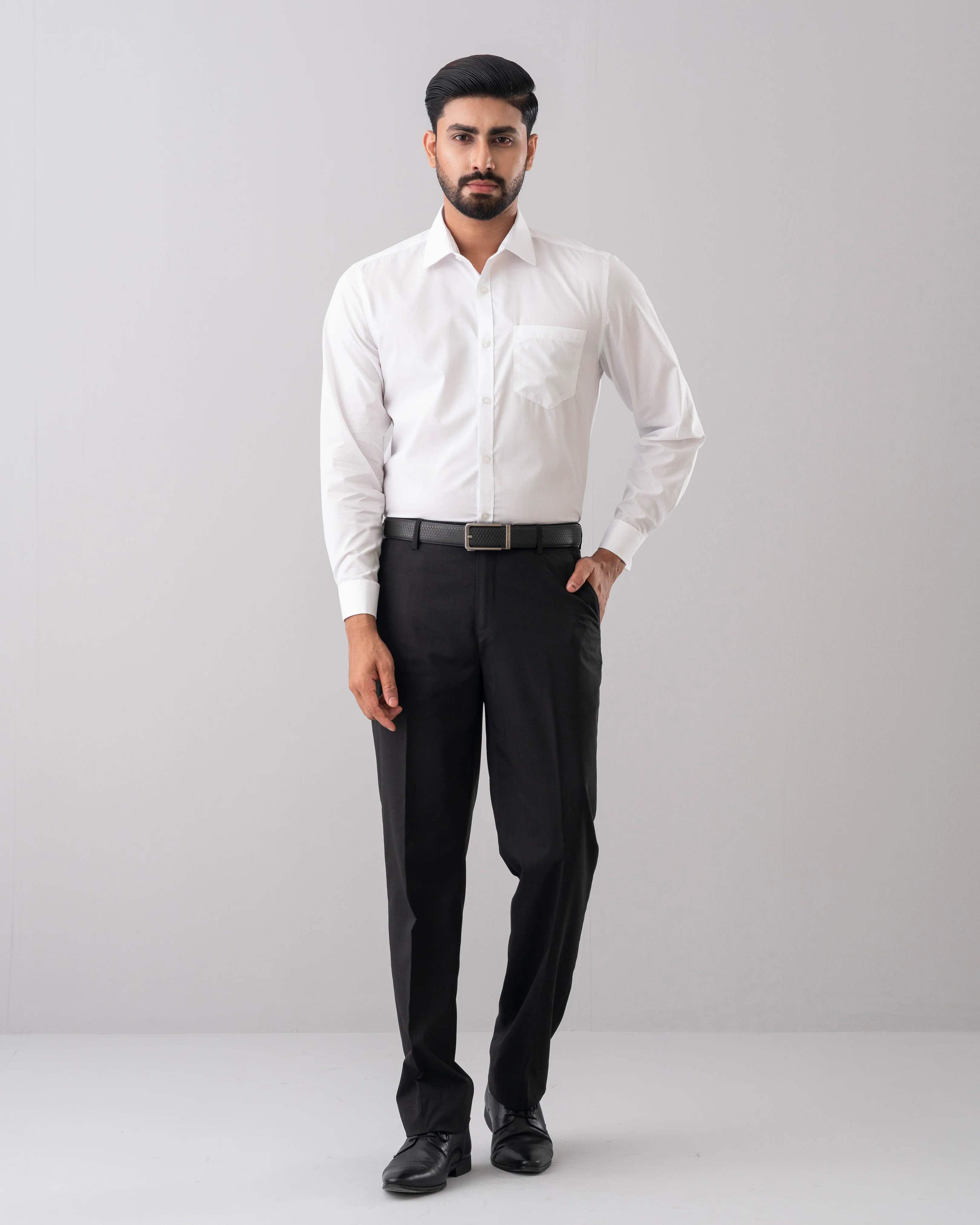 Slim Fit Dobby Textured Templeton Formal Shirt