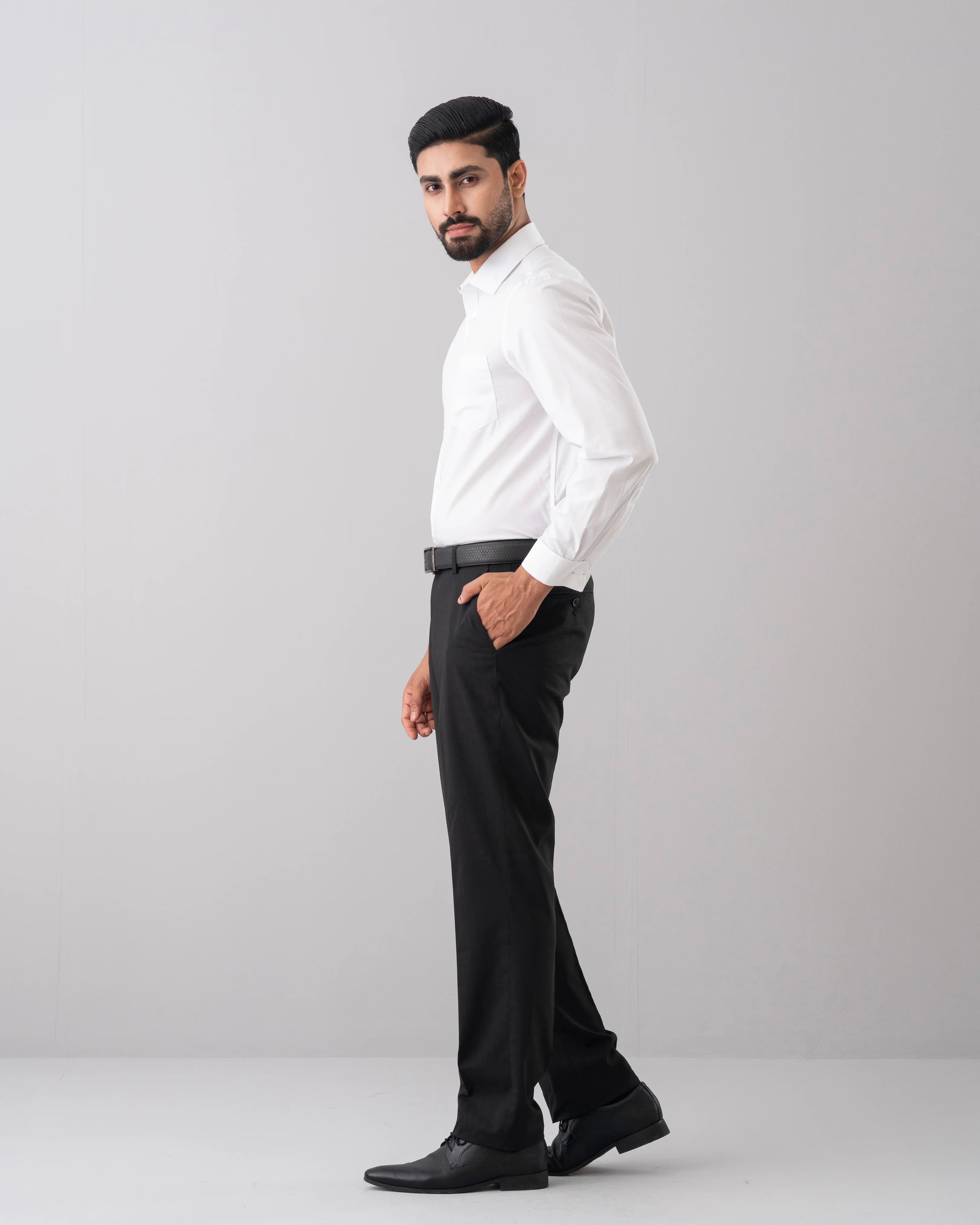 Slim Fit Dobby Textured Templeton Formal Shirt - Image 3