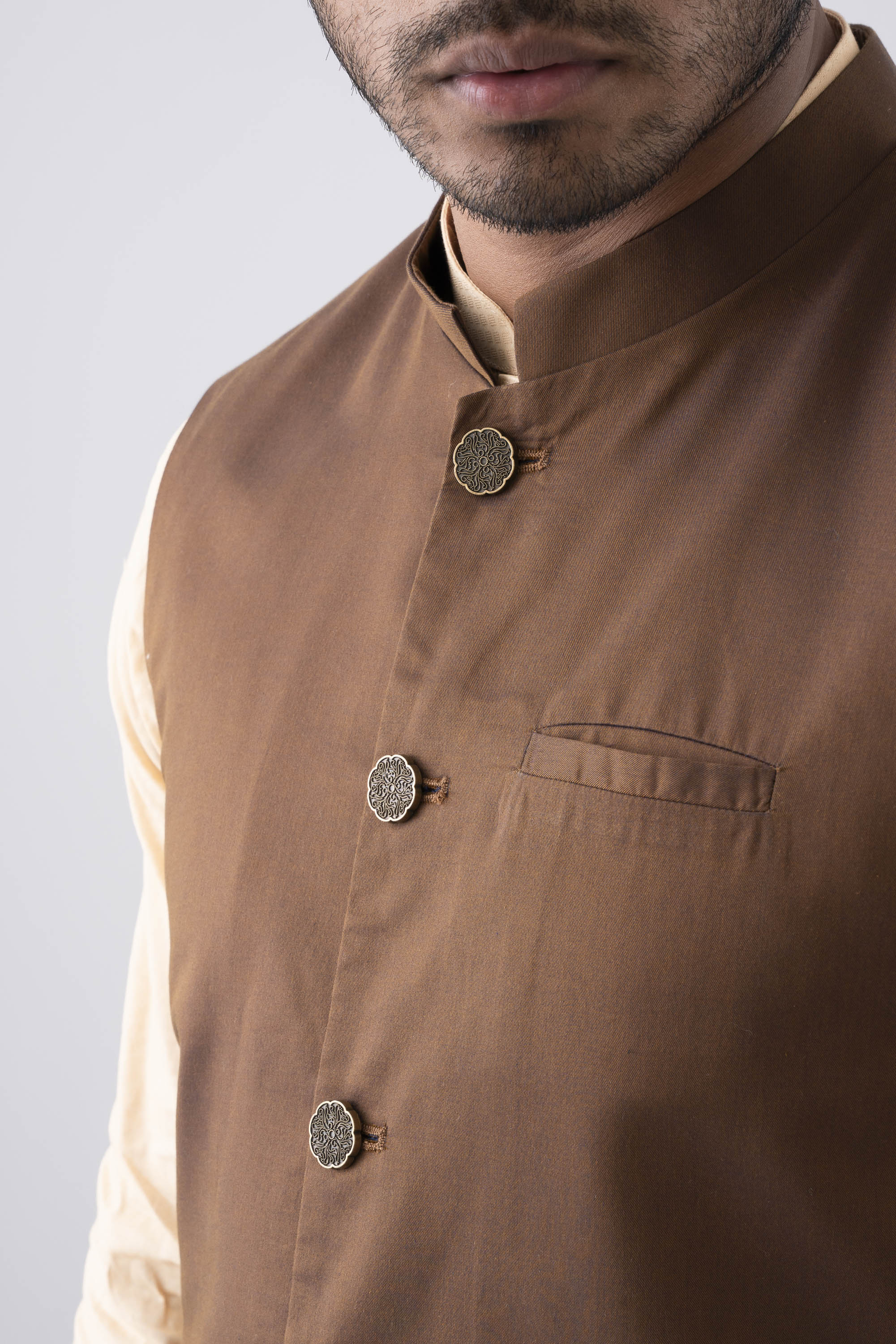 Regular Fit Embroidered Semi-Formal Waistcoat - Image 11