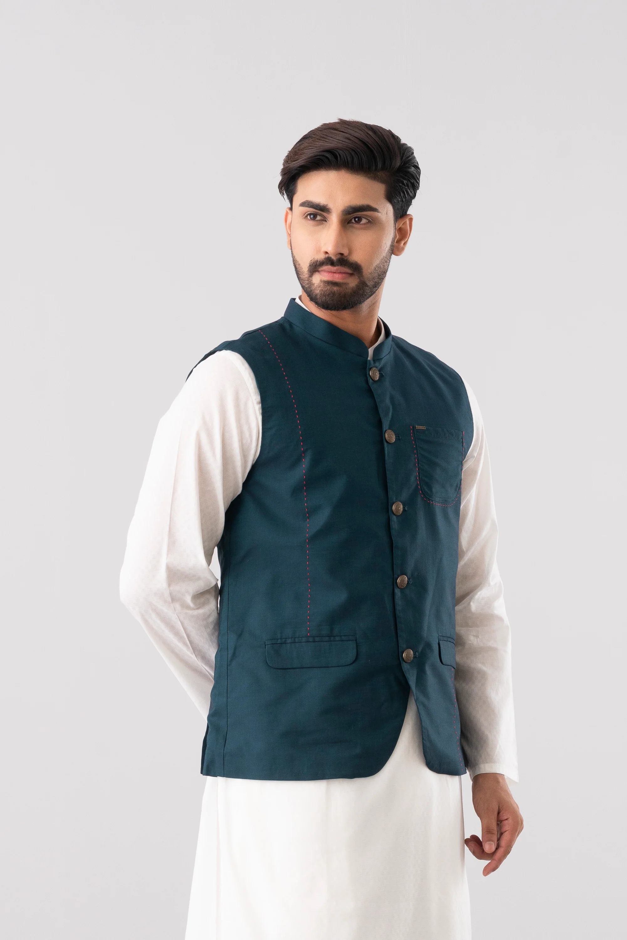 Regular Fit Semi-Formal Waistcoat - Image 9