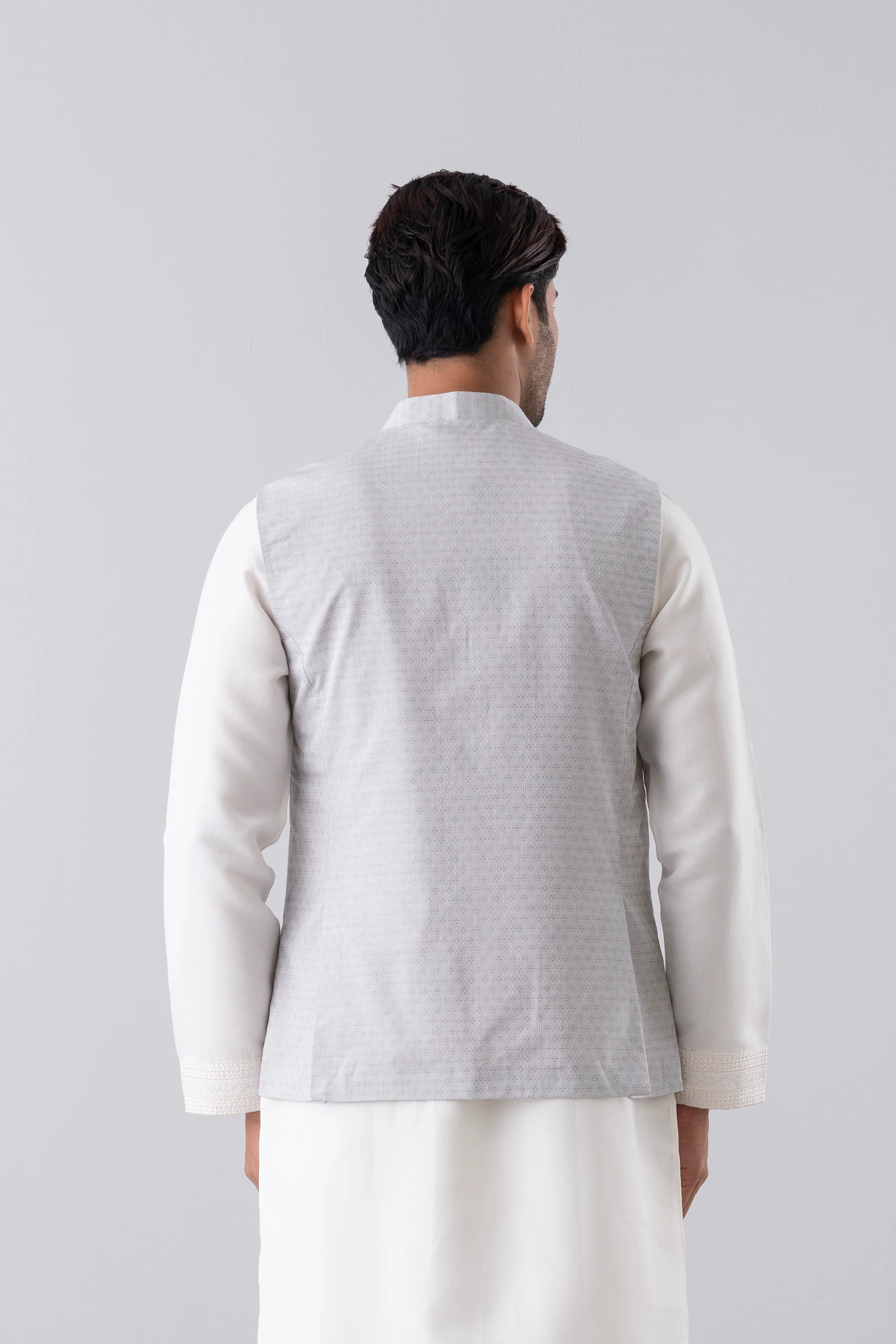 Regular Fit Cotton Semi-Formal Waistcoat - Image 10