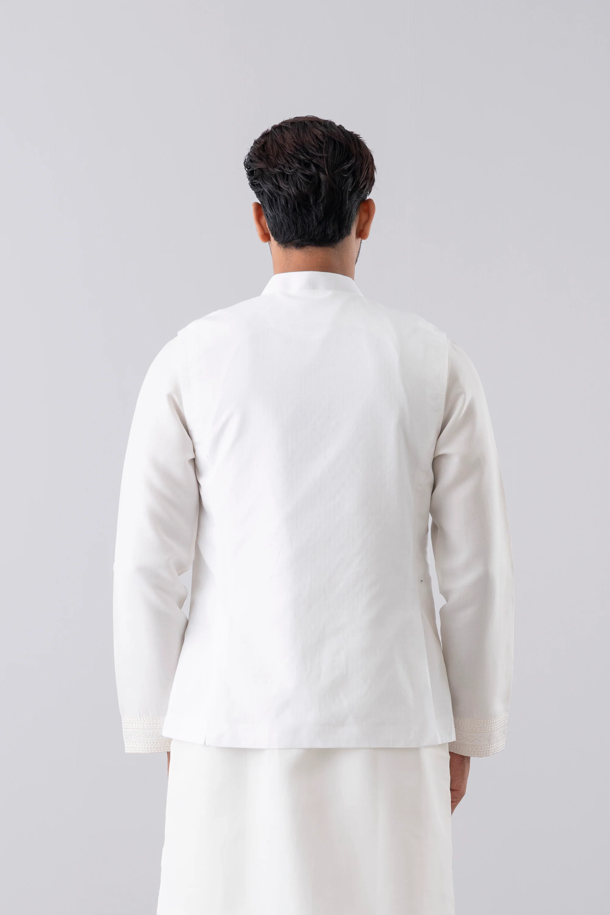 Regular Fit Cotton Semi-Formal Waistcoat - Image 4