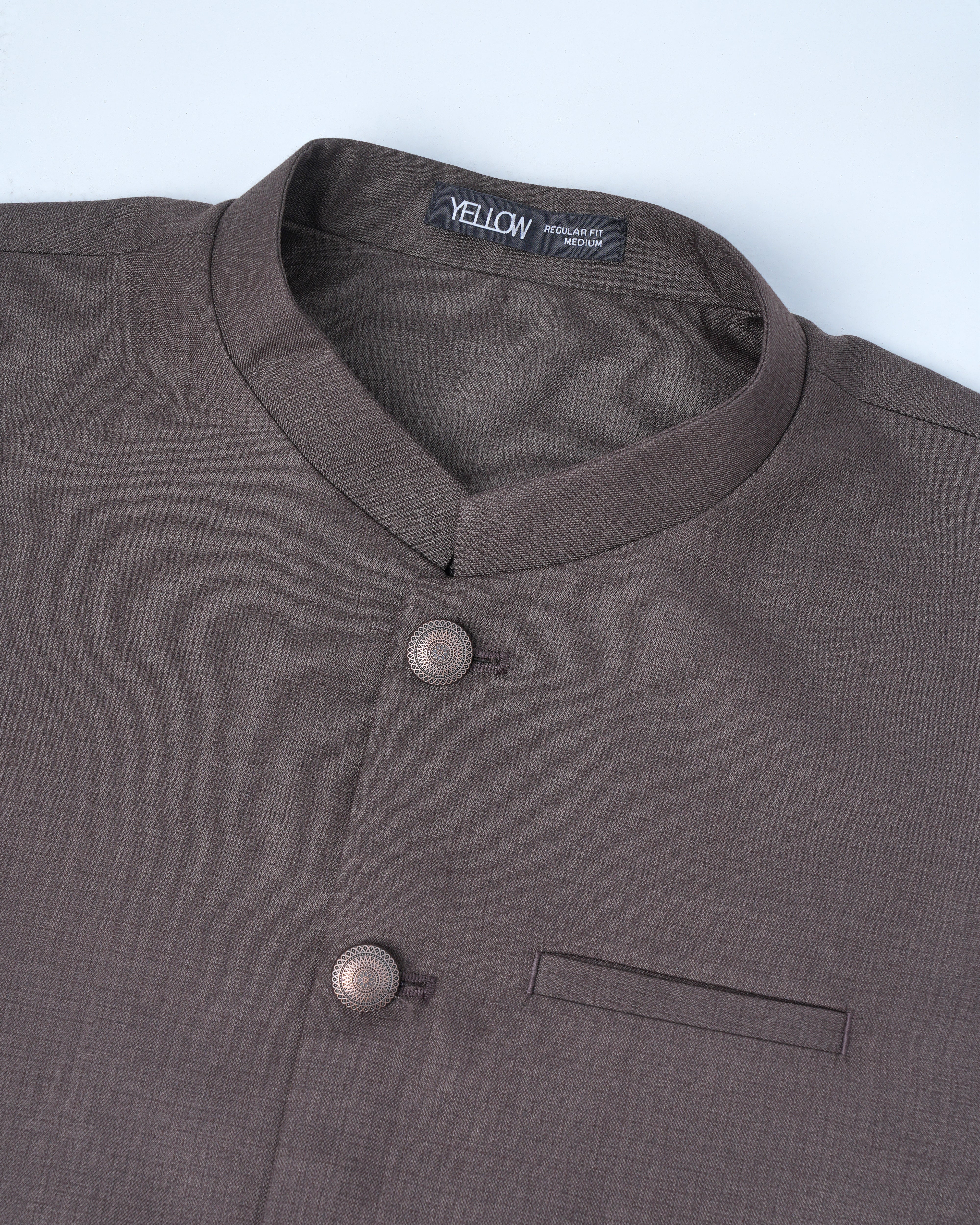 Regular Fit Blended Fabric Formal Waistcoat - Image 6