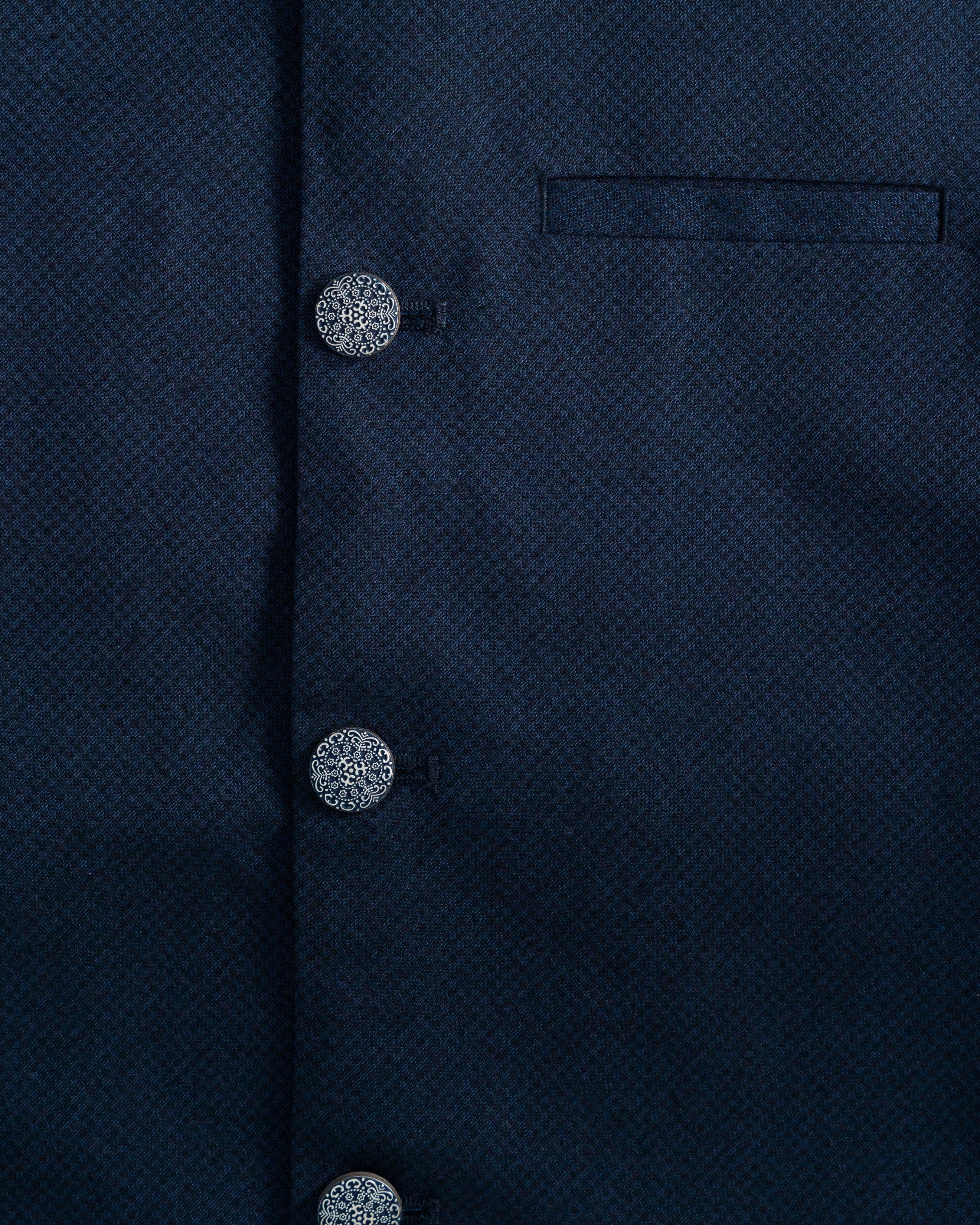 Regular Fit Blended Fabric Formal Waistcoat - Image 6