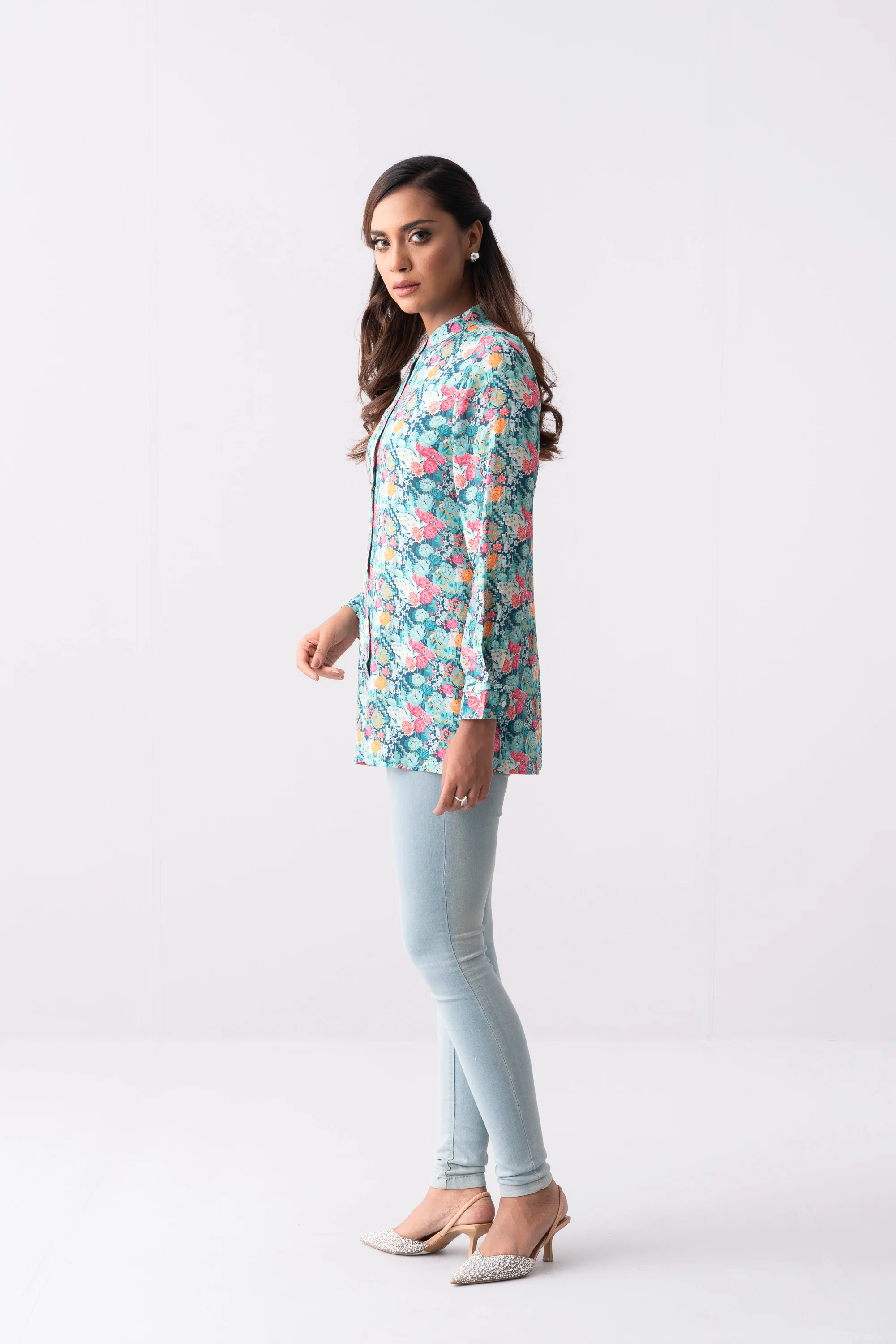 Mid-Length Floral Fashion Top - Mystika - Image 3