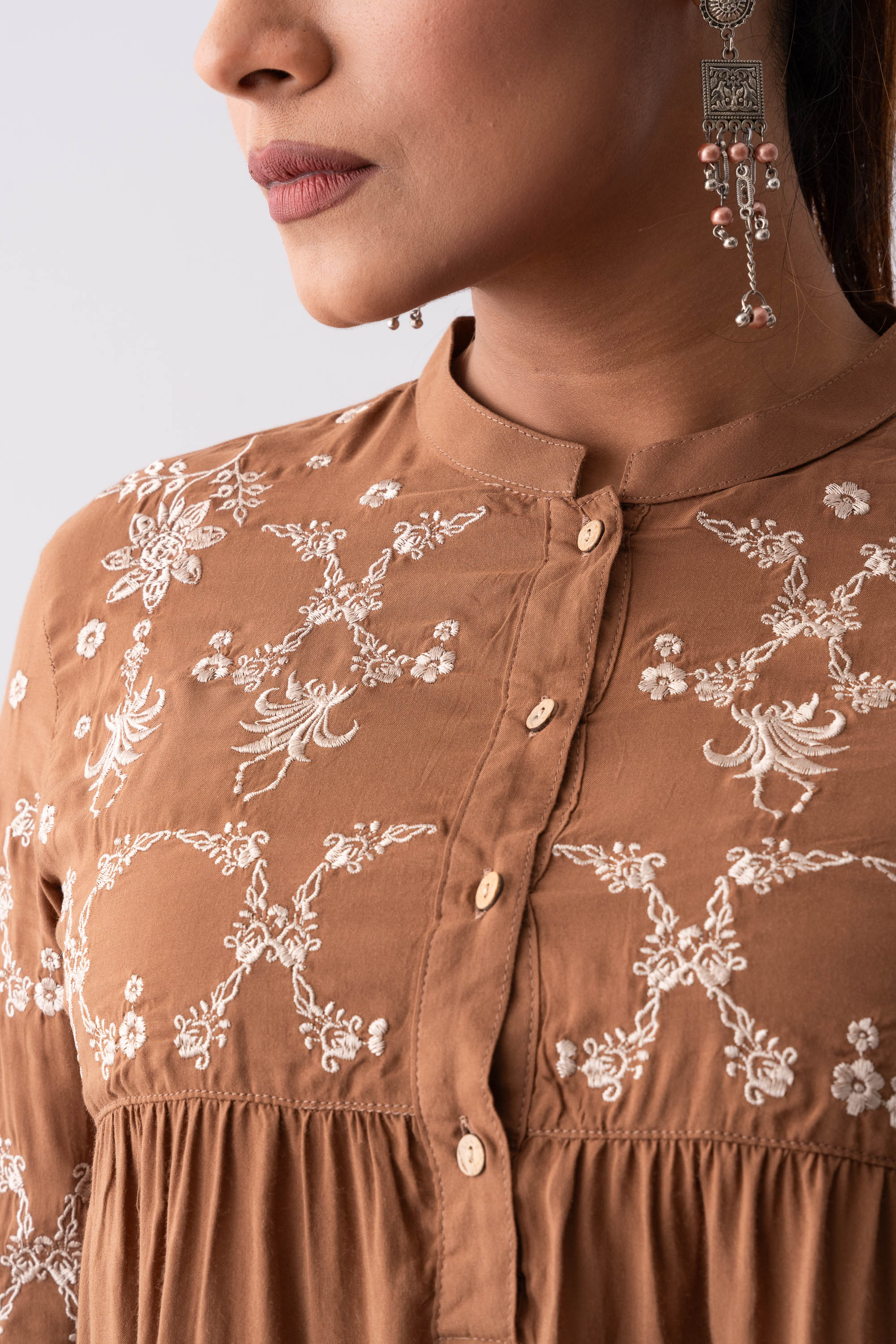 Moroccan Embroidered Viscose Fashion Top - Mystika - Image 5