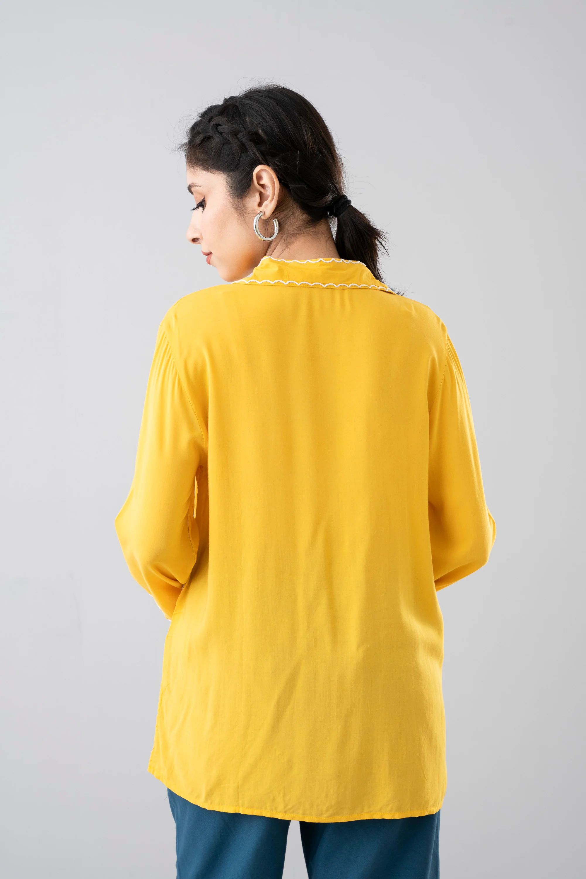 Regular Fit Viscose Embroidered Top - Mystika - Image 4