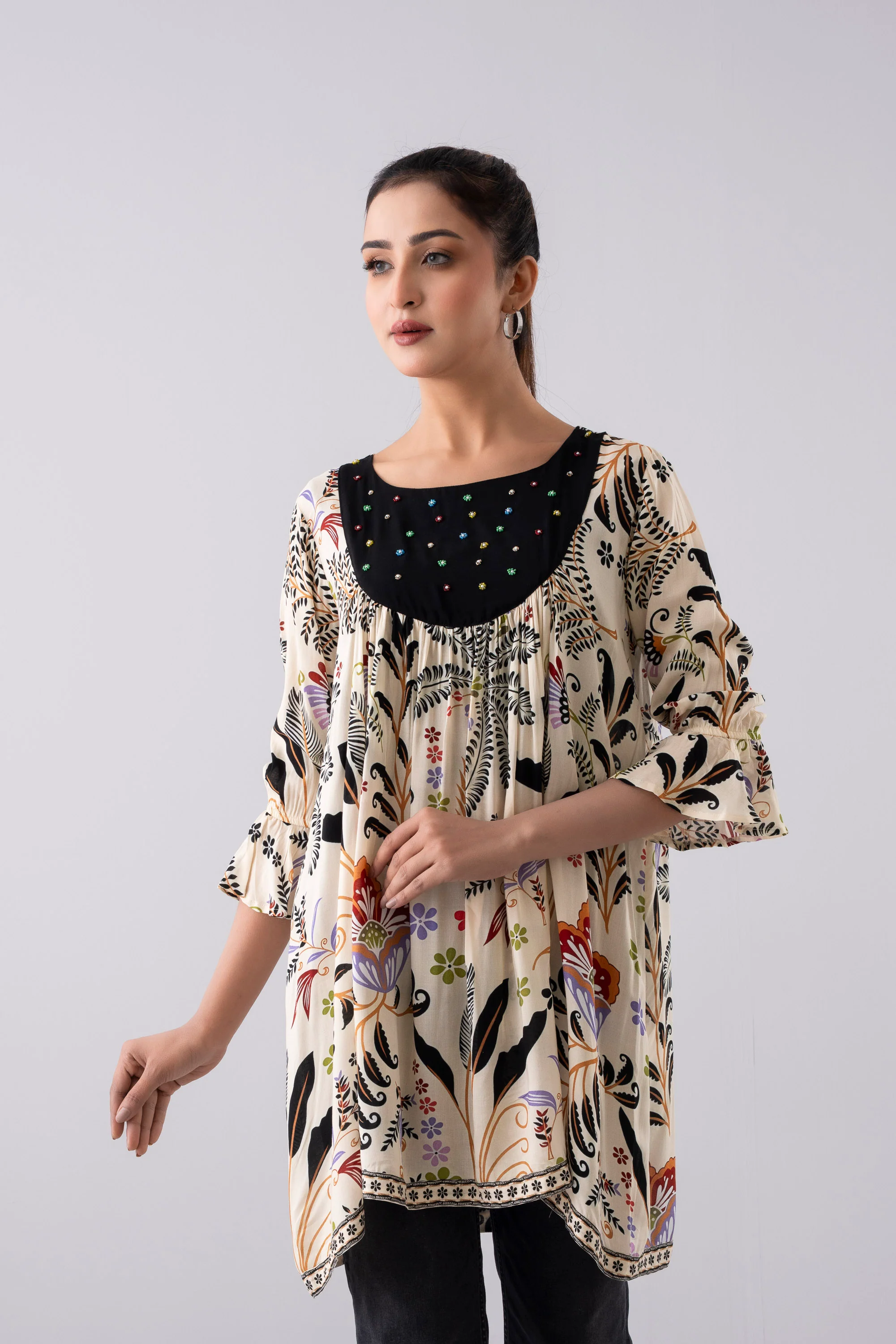 Regular Fit Printed Fashion Top - Mystika - Image 2