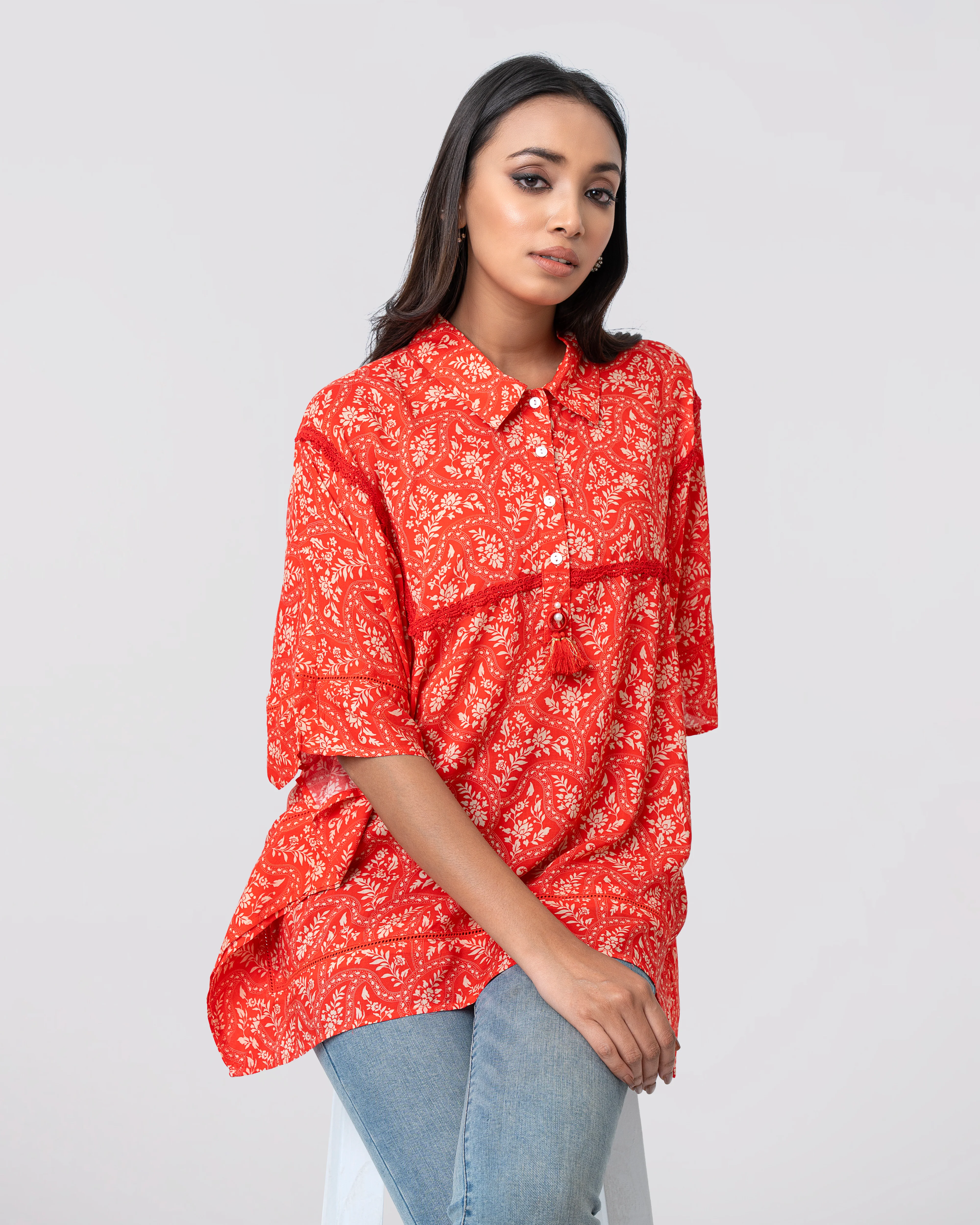 Regular Fit All Over Printed Top – Mystika - Image 7