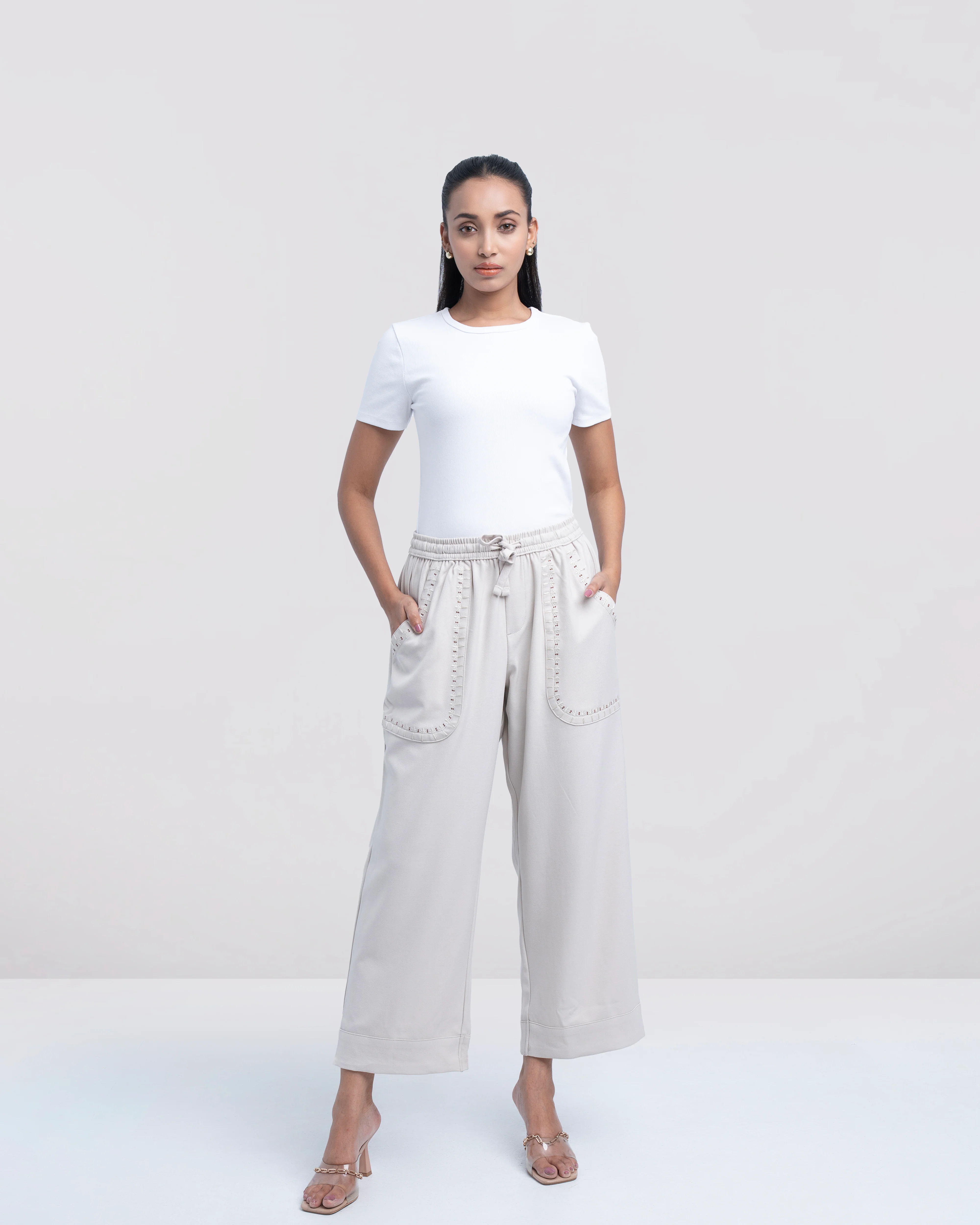 Regular Fit Embroidered Pants - Mystika - Image 2