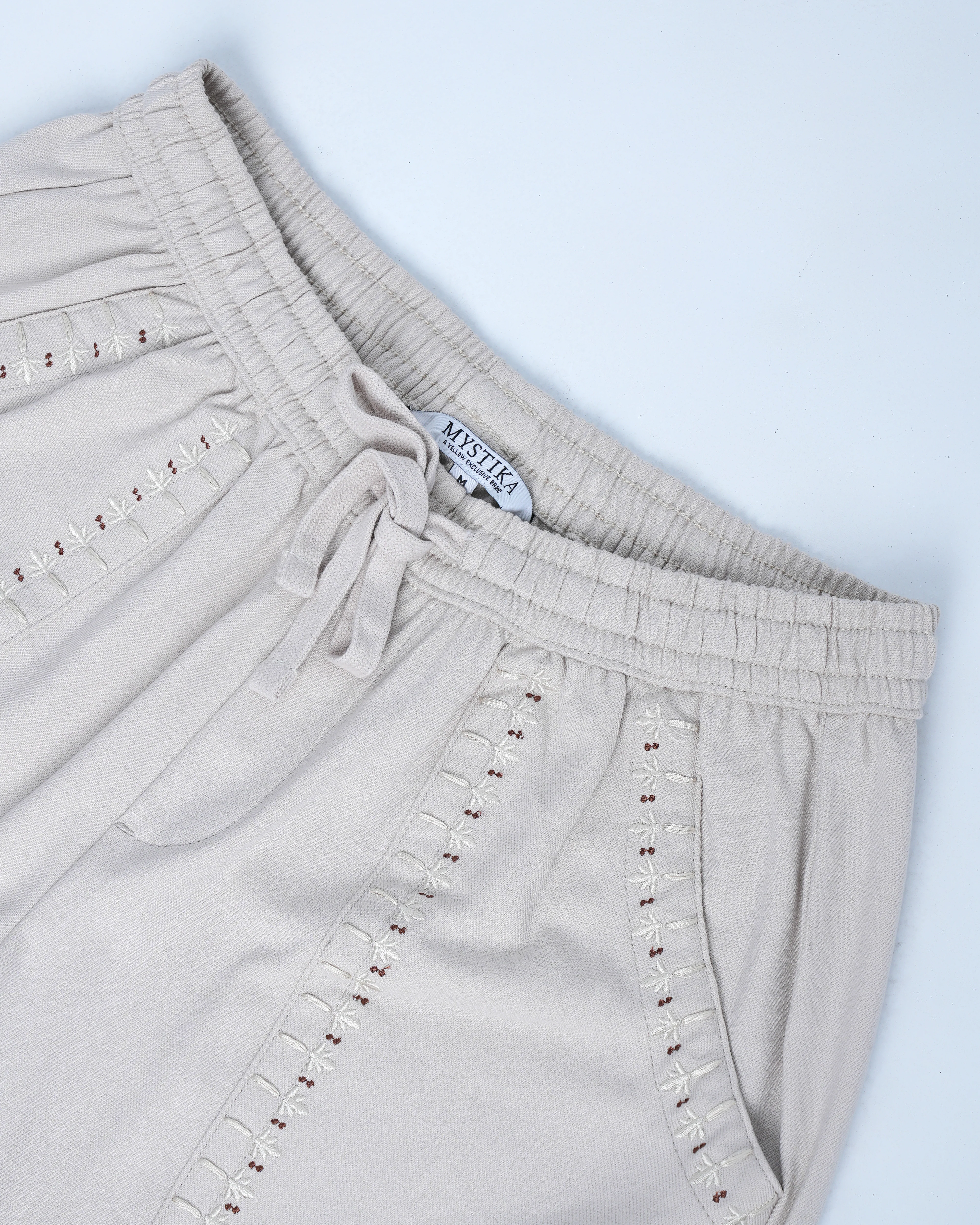 Regular Fit Embroidered Pants - Mystika - Image 6