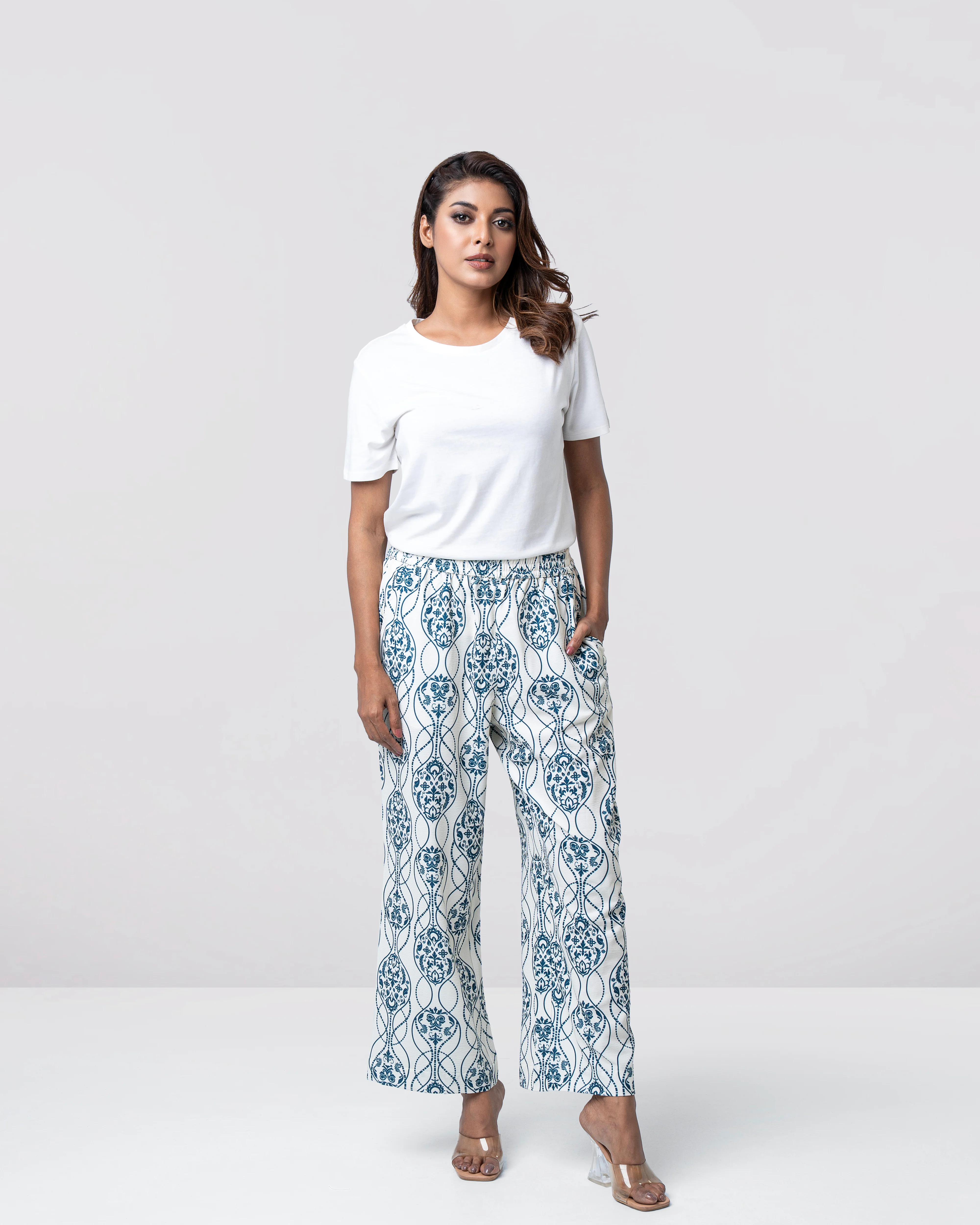 Regular Fit Printed Pant-Mystika - Image 2