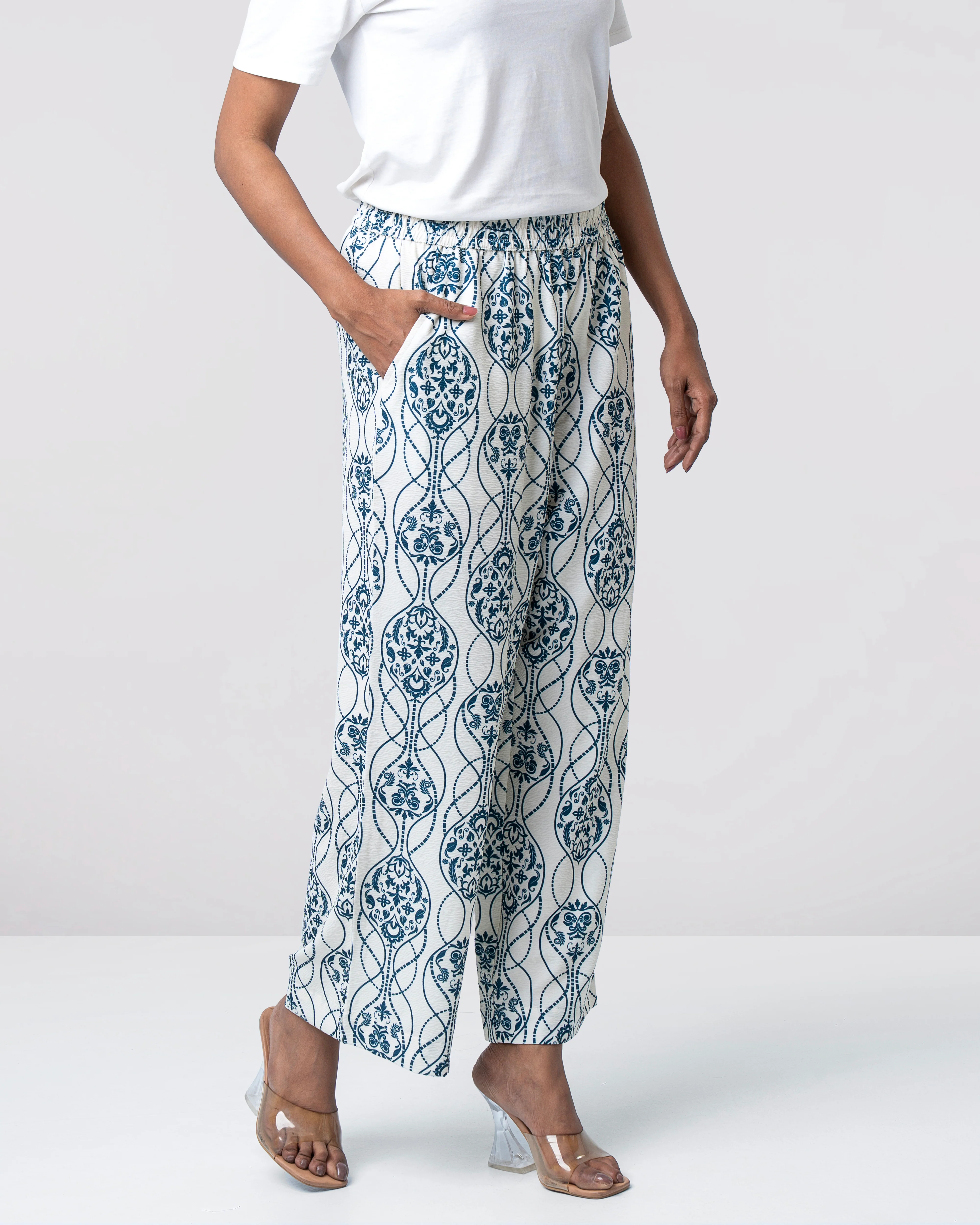 Regular Fit Printed Pant-Mystika - Image 3