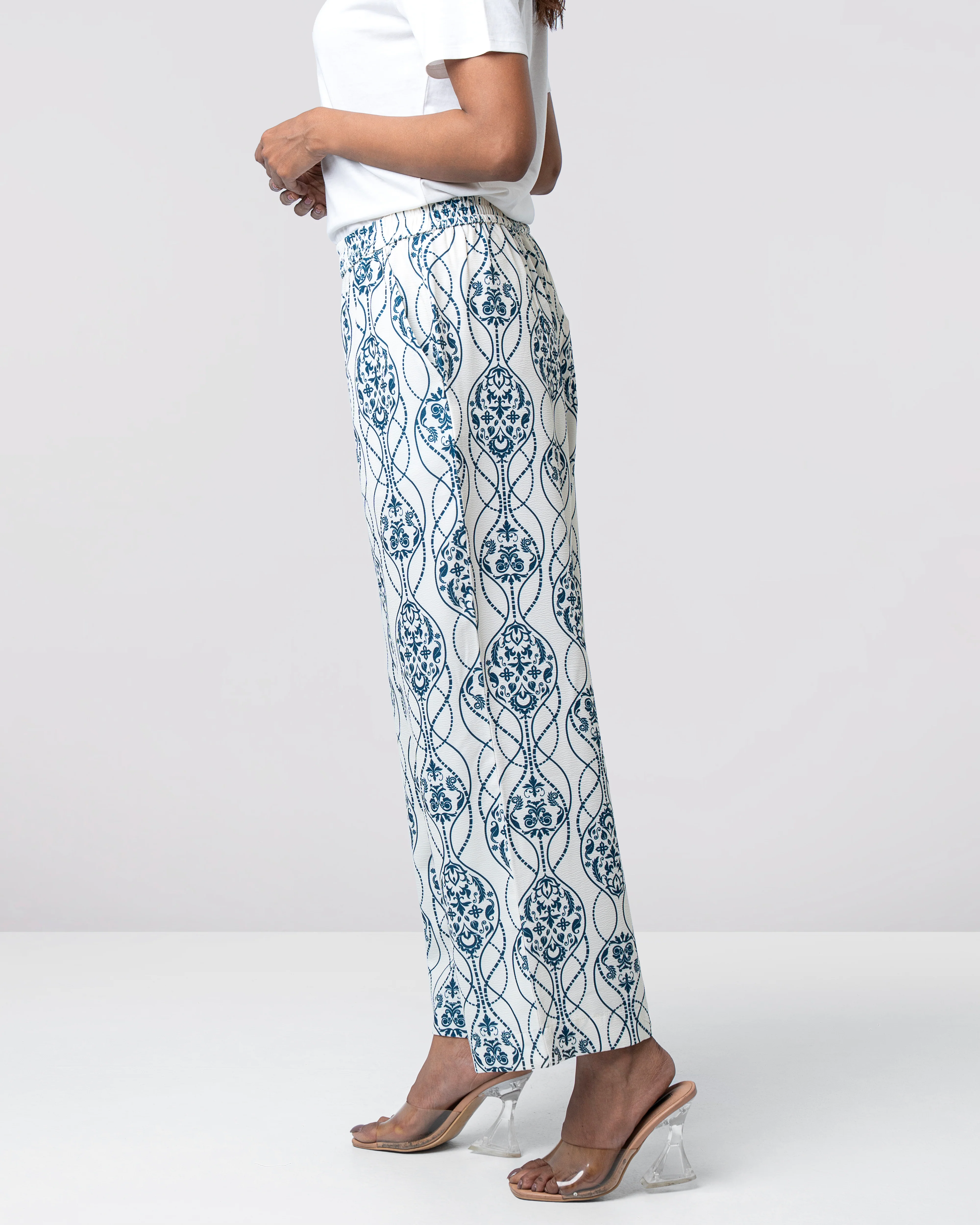Regular Fit Printed Pant-Mystika - Image 5