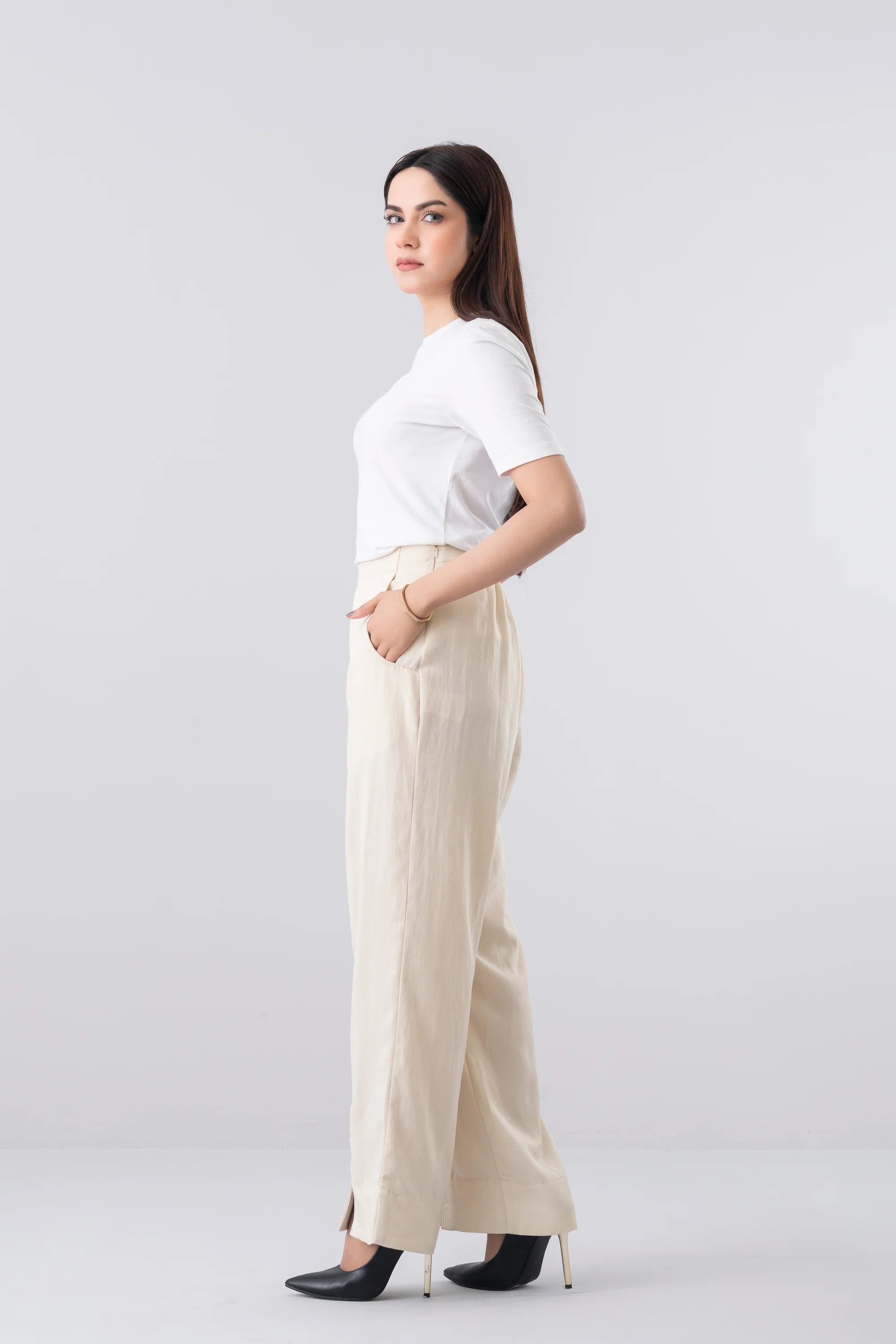Straight Fit Slit Hem Bottom - Mystika - Image 3