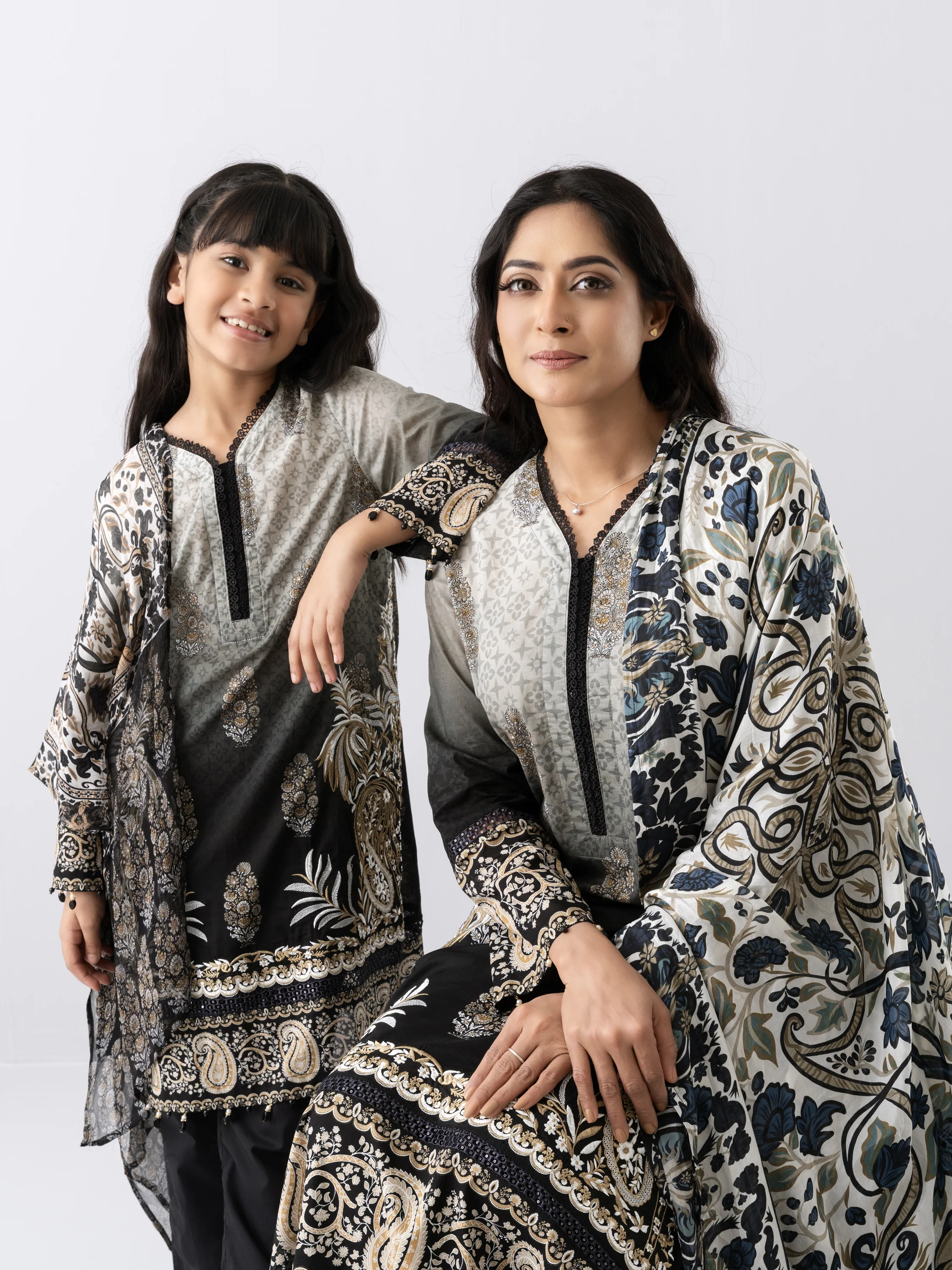 Smart Fit Printed Three-Piece Princess Lawn with Chiffon Dupatta (10-14 Years) - Image 12