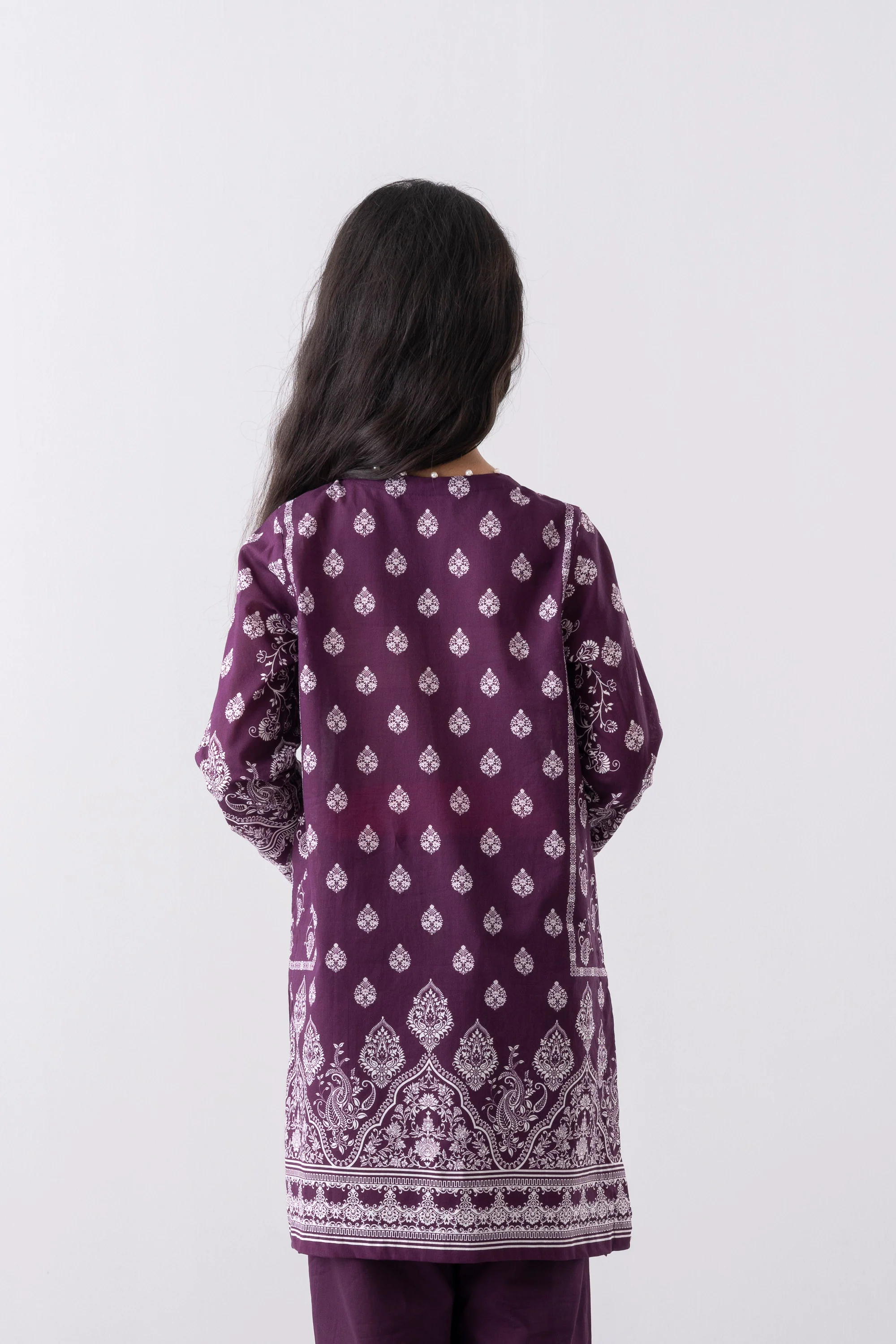 Smart Fit Printed Three-Piece Princess Lawn with Chiffon Dupatta (6-8 Years) - Image 4