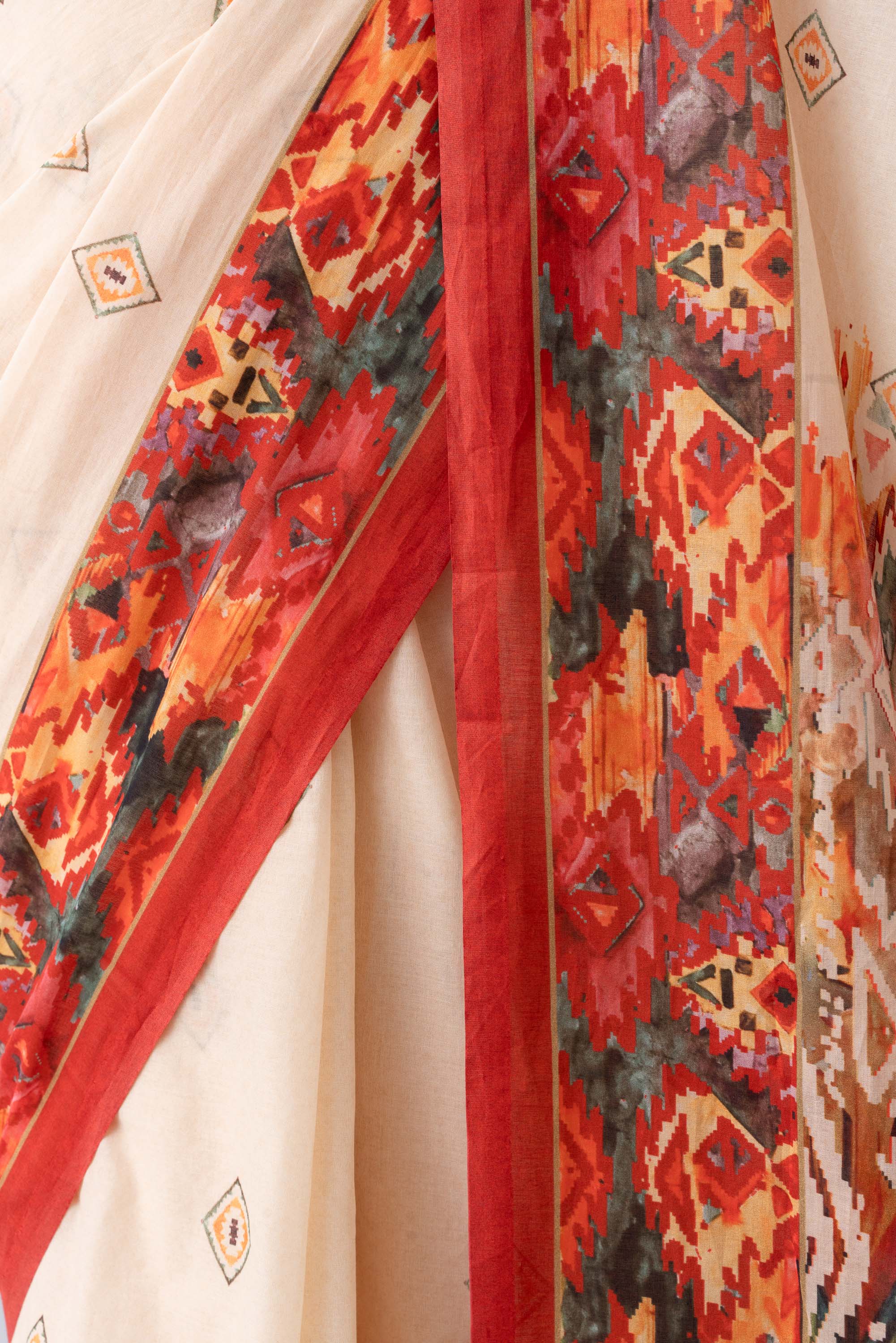 Digital Printed Cotton Saree - Image 5