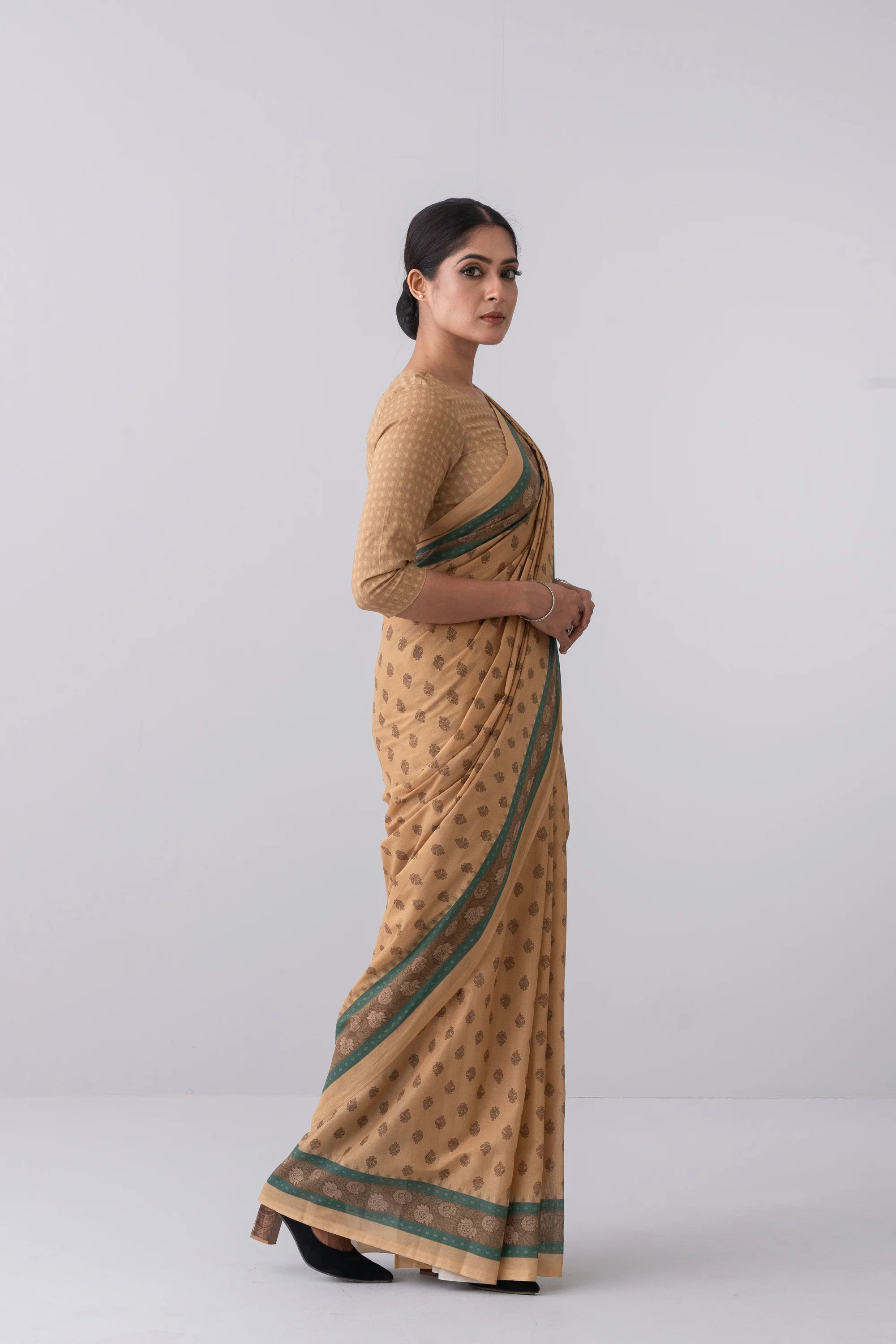 Digital Printed Cotton Saree - Image 3