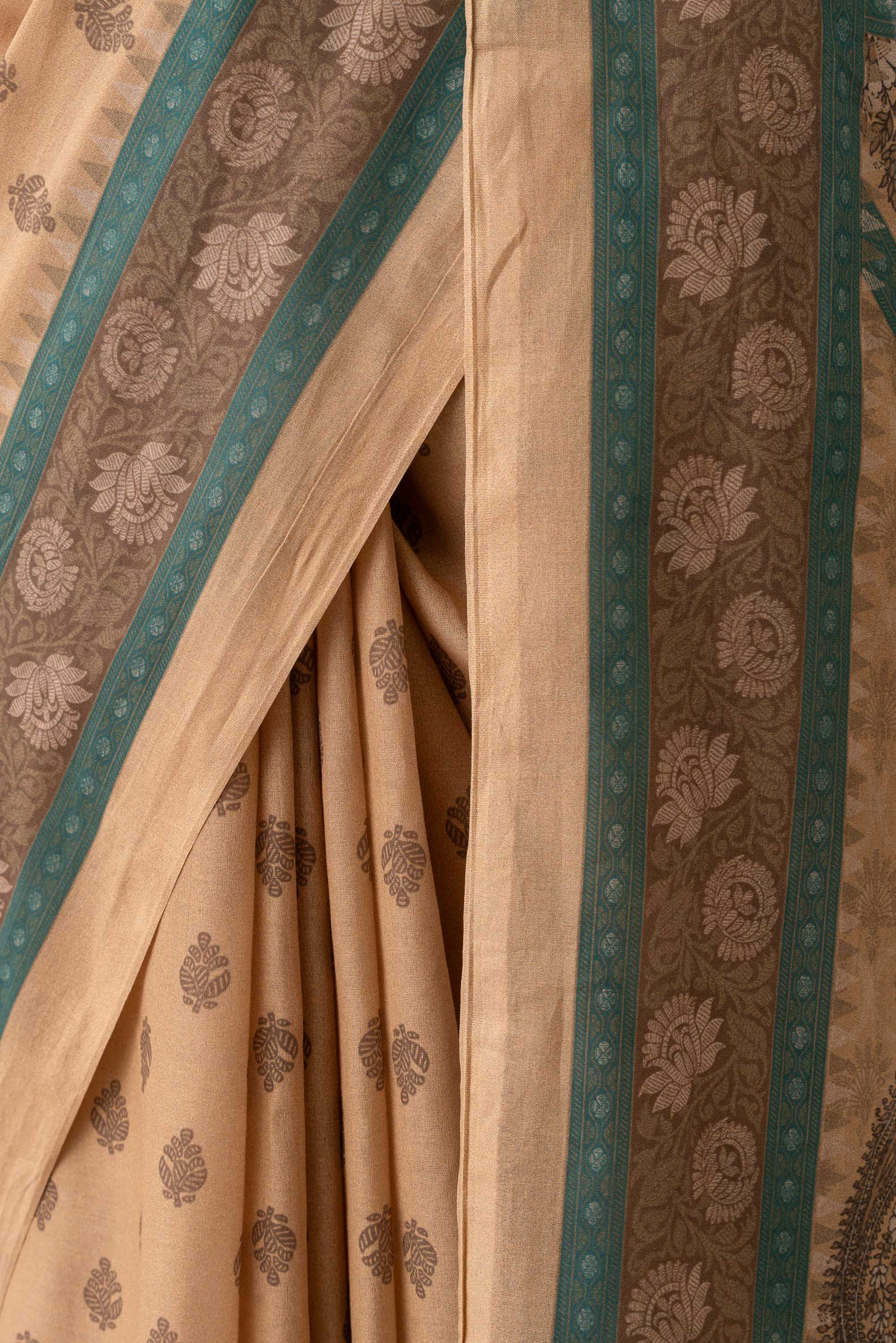 Digital Printed Cotton Saree - Image 5