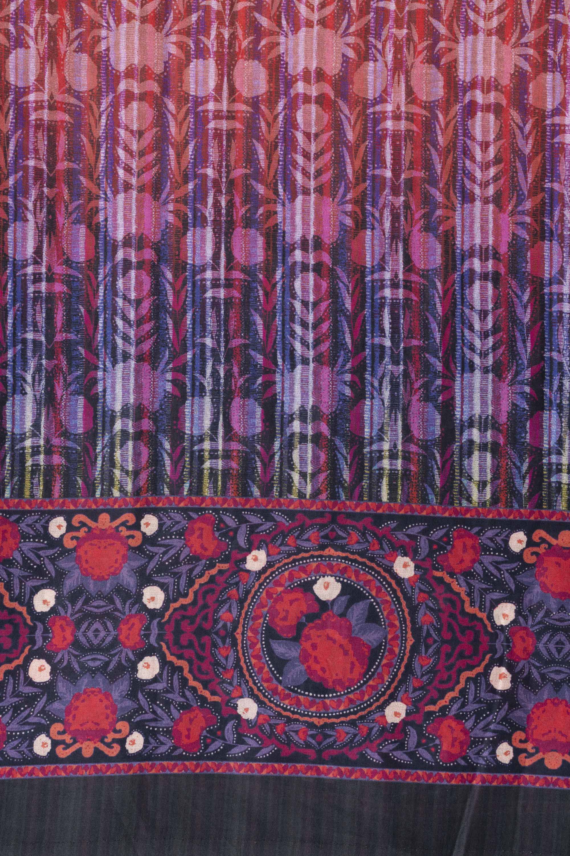 Digital Printed Cotton Saree - Image 6