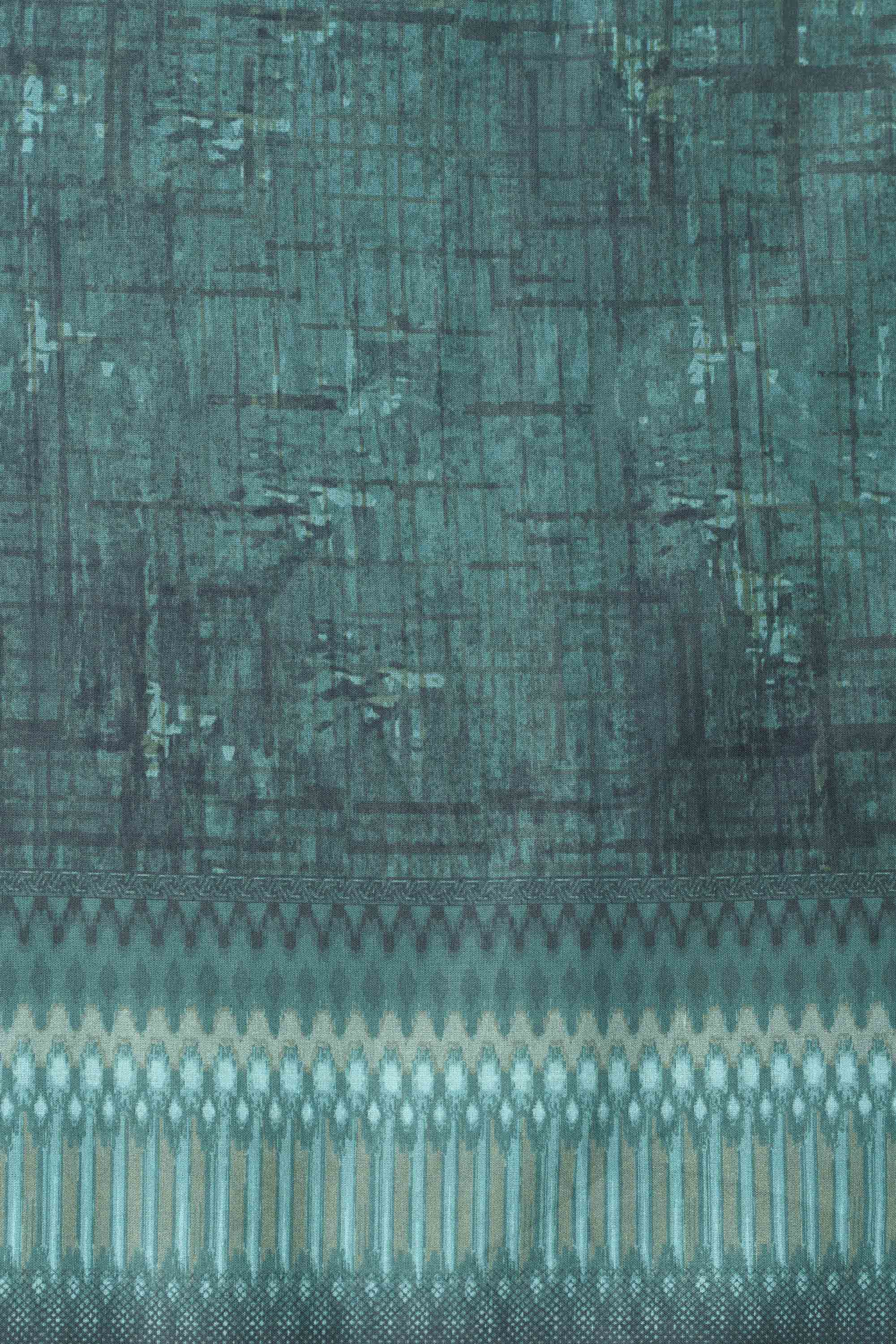 Digital Printed Cotton Saree - Image 6