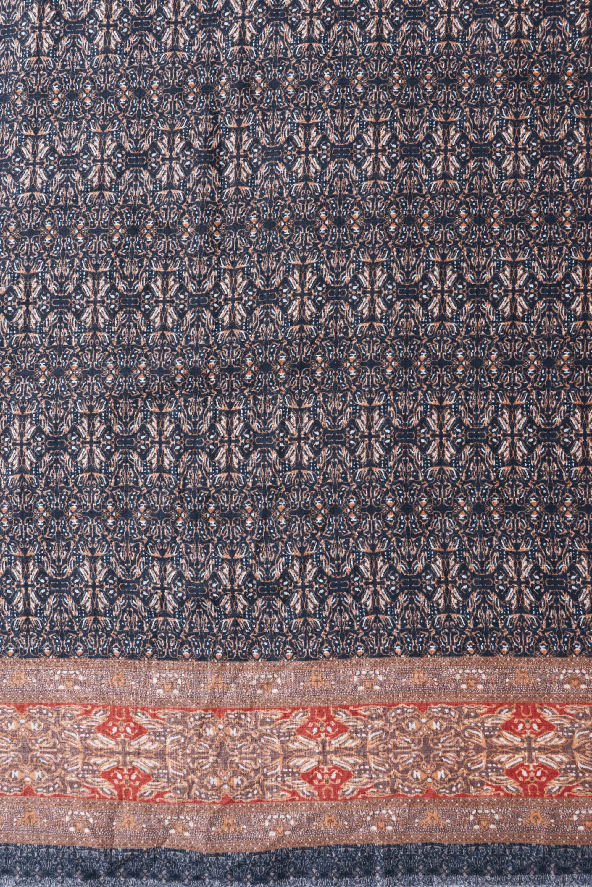 Digital Printed Cotton Saree - Image 6