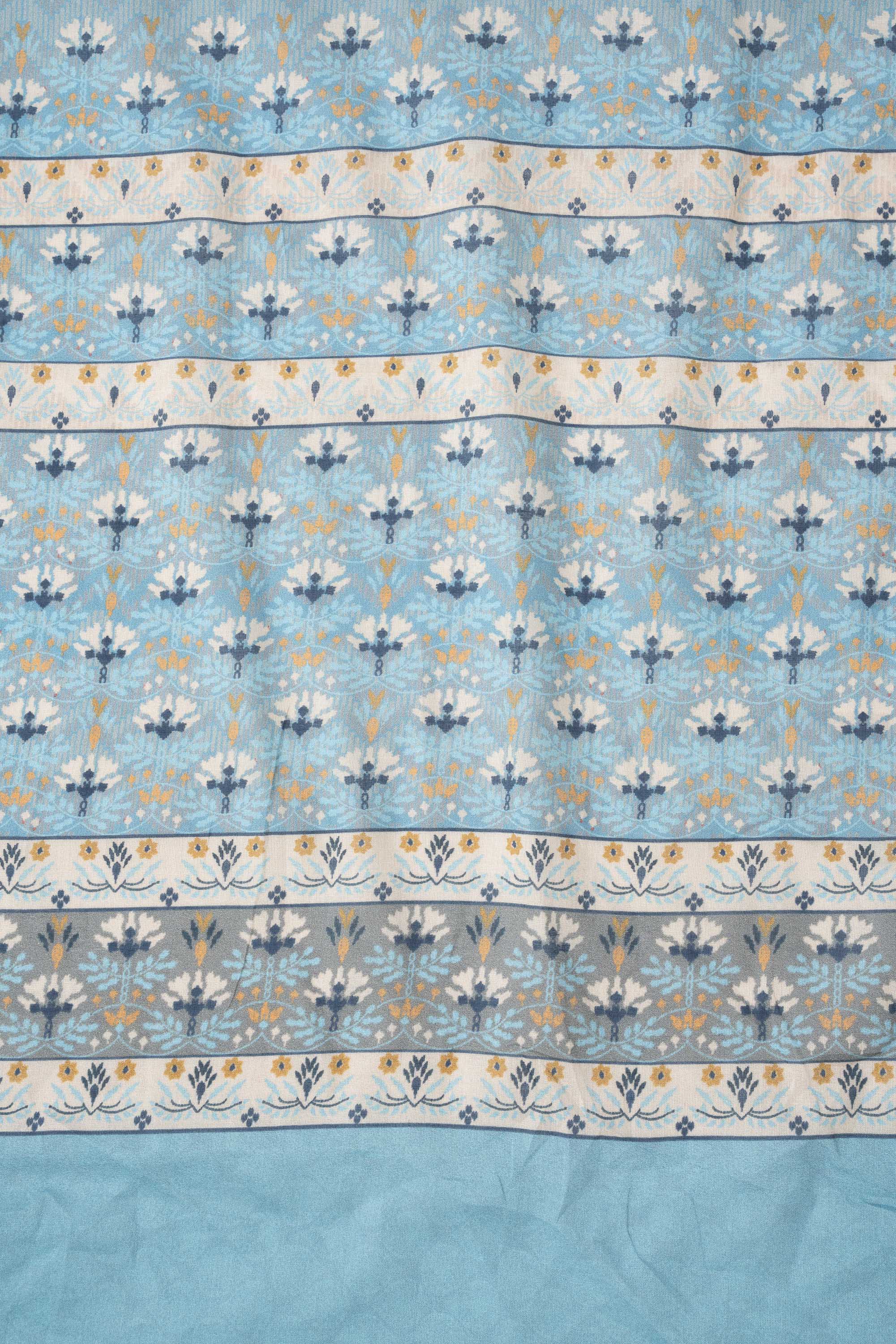 Digital Printed Cotton Saree - Image 13