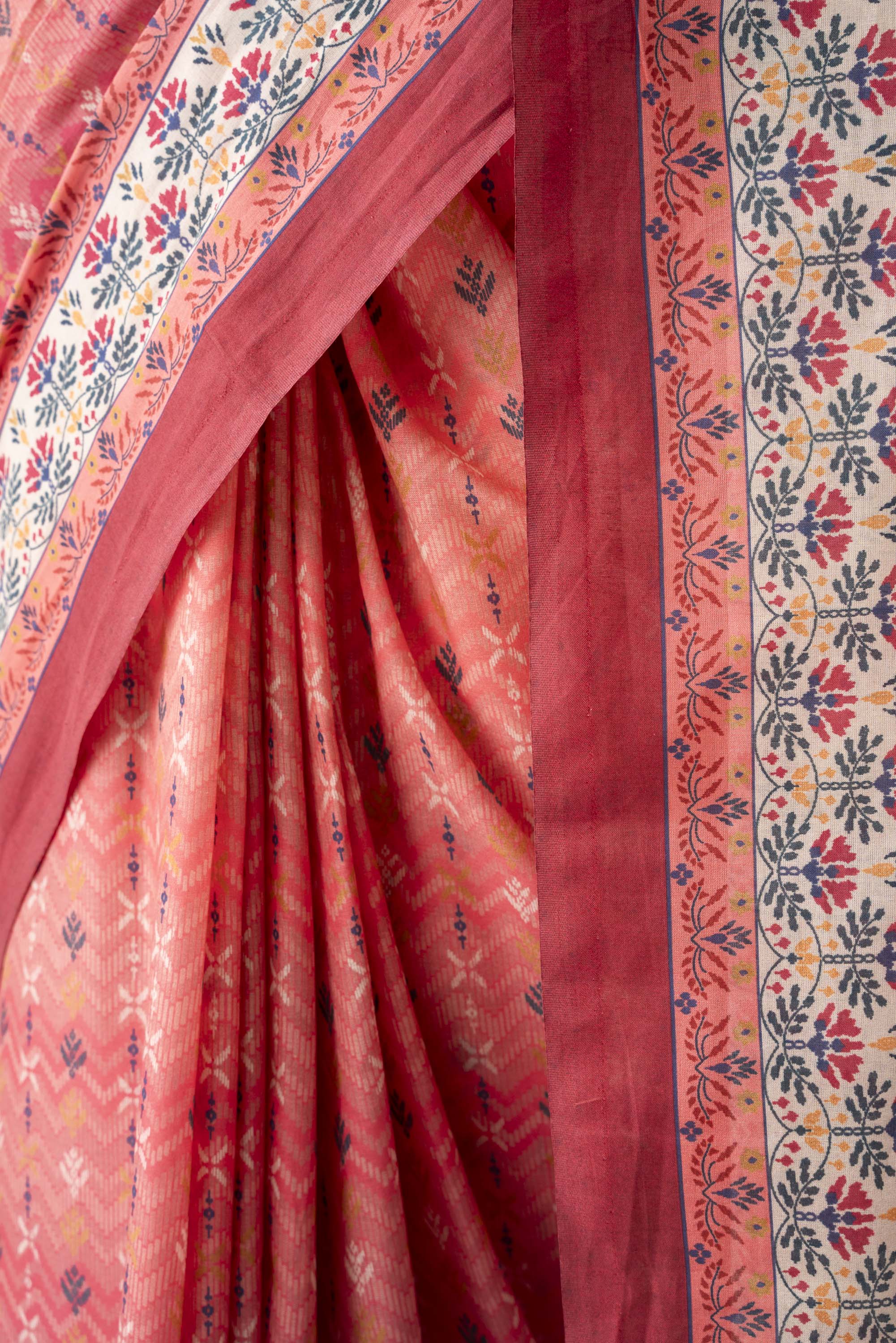 Digital Printed Cotton Saree - Image 5