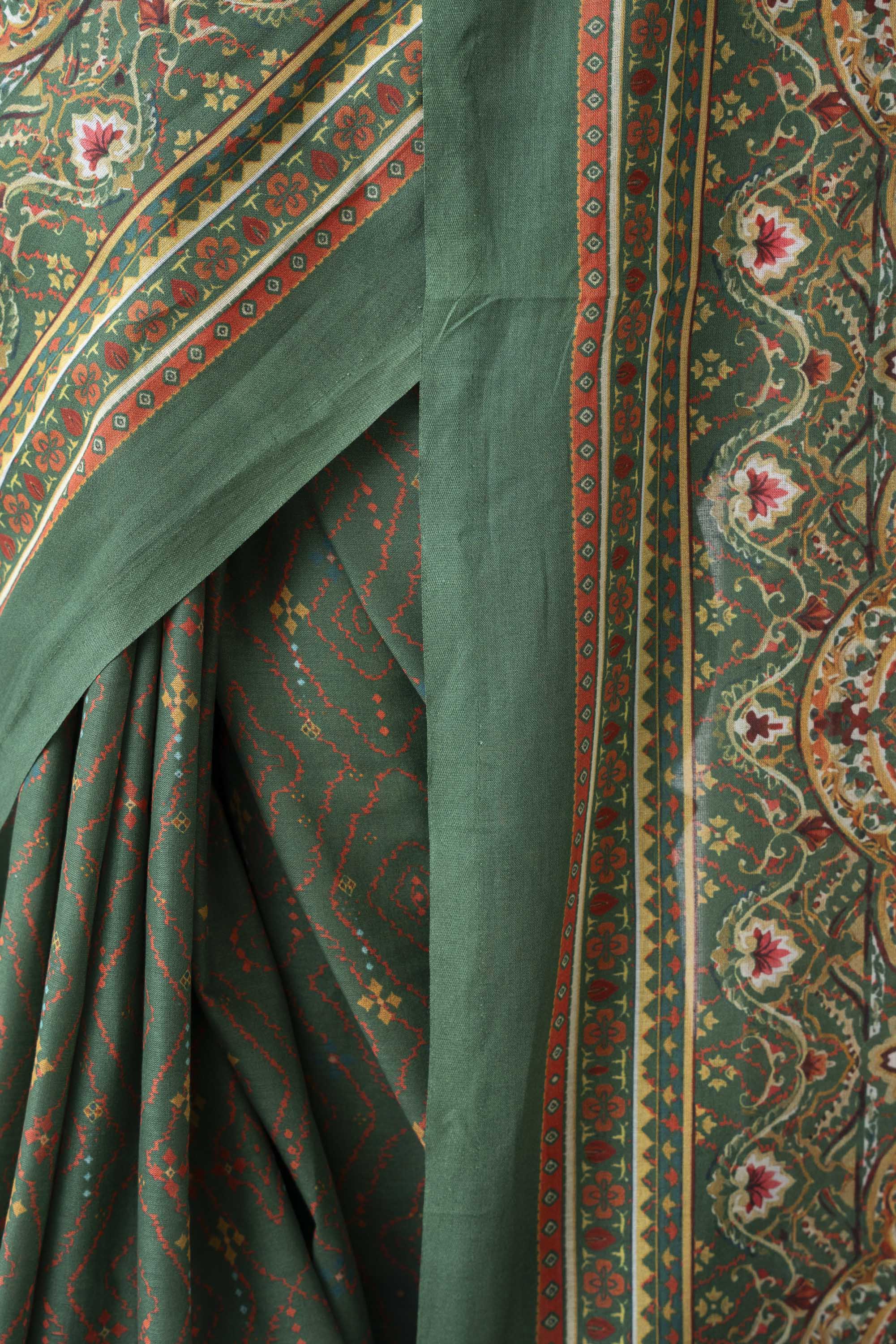 Digital Printed Cotton Saree - Image 13