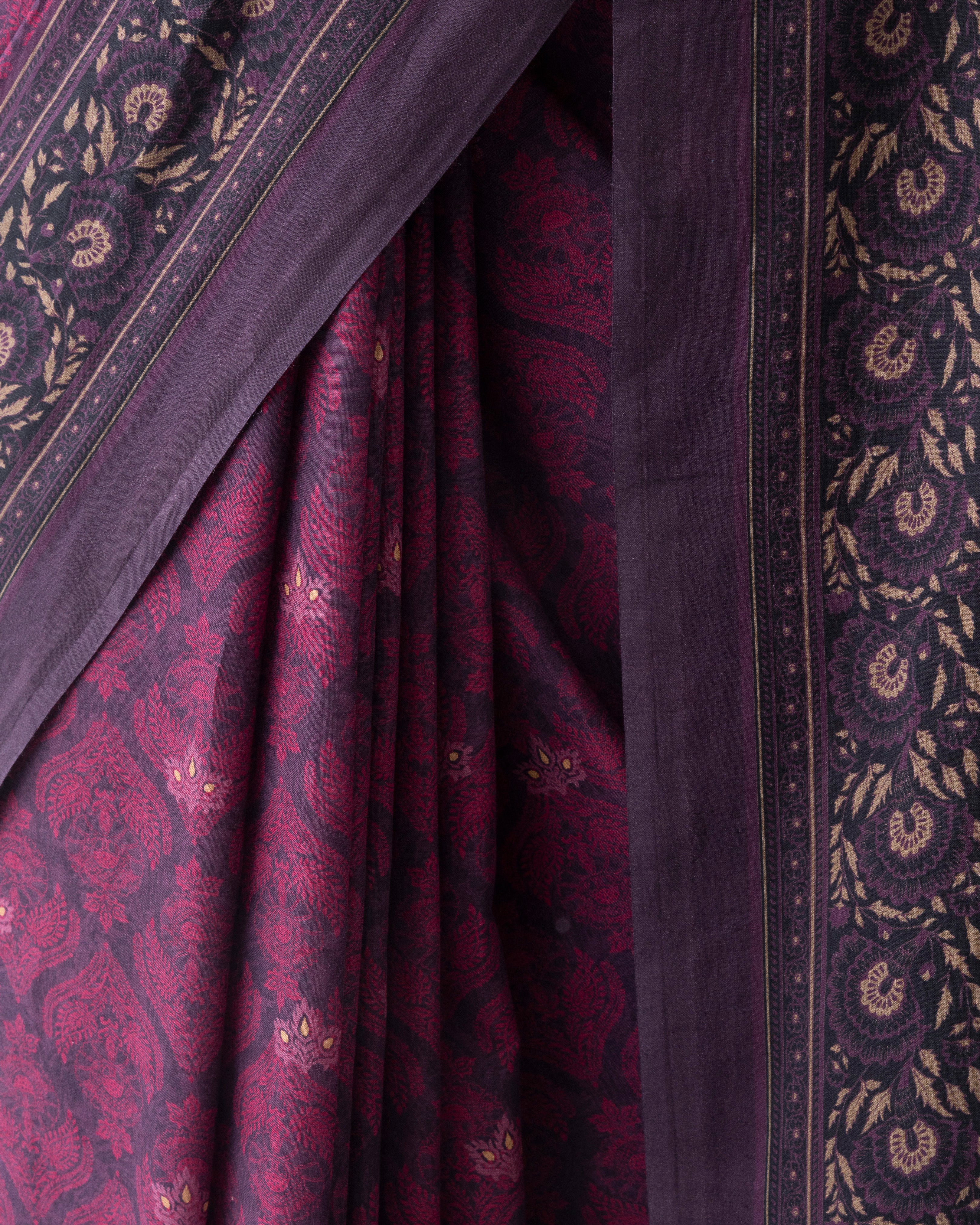 Digital Printed Cotton Saree - Image 15