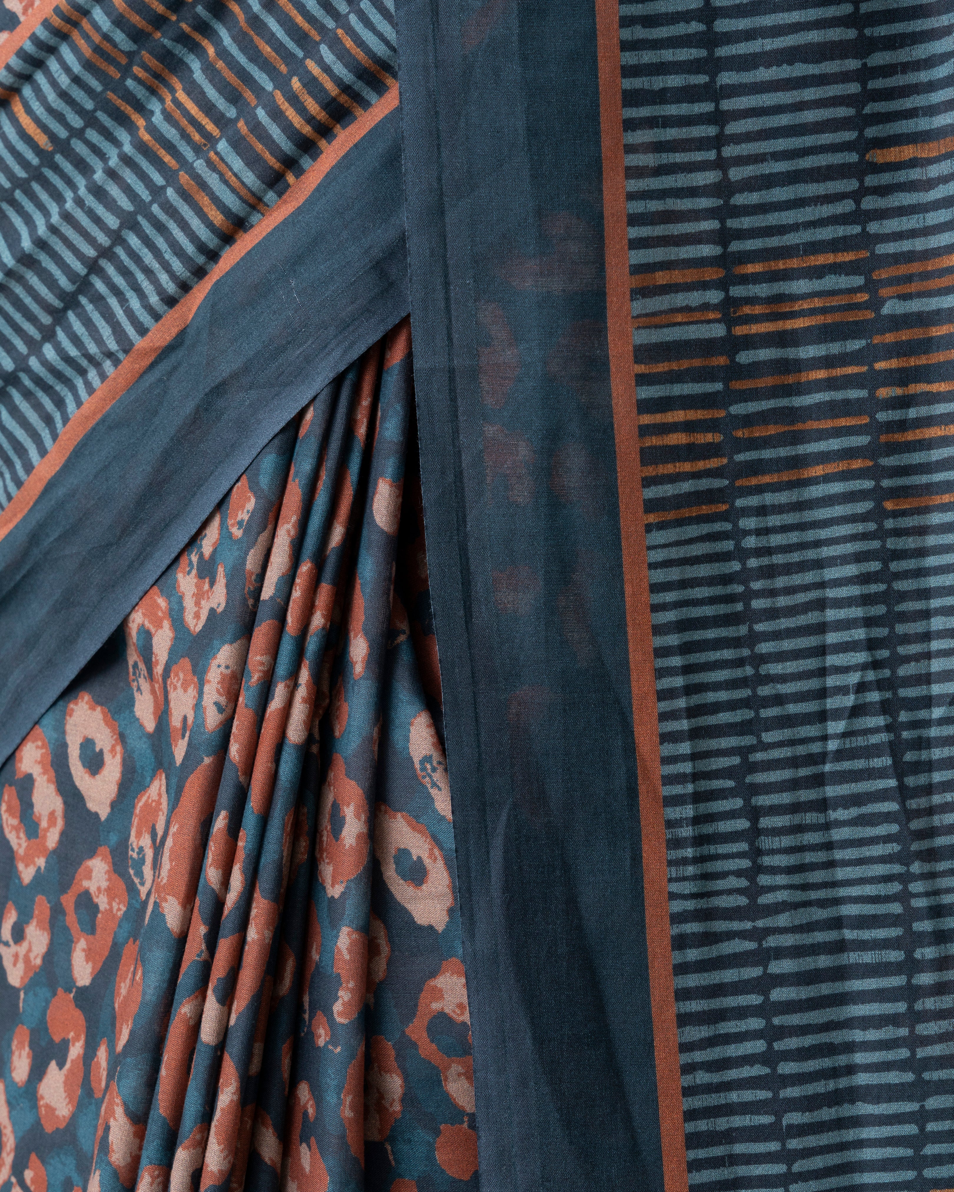 Digital Printed Cotton Saree - Image 7