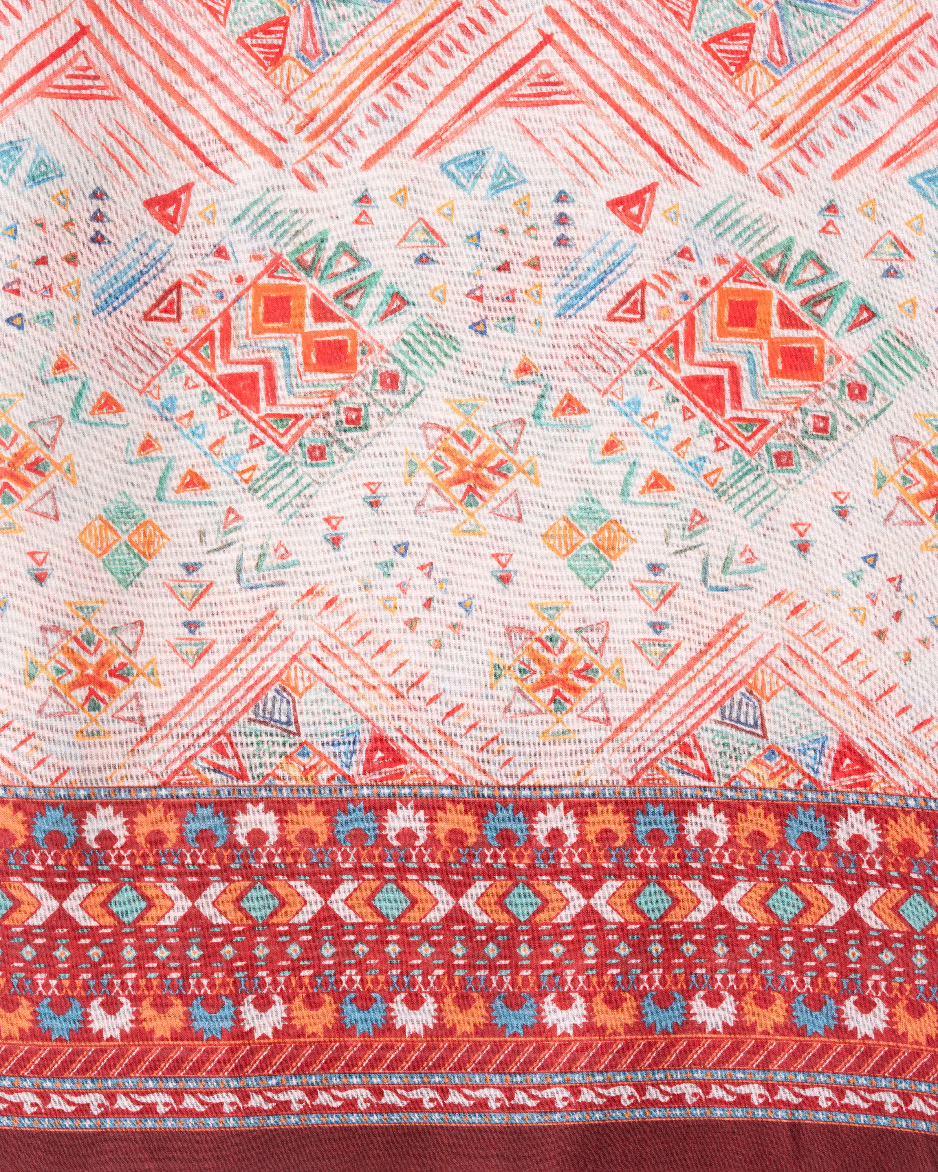 Digital Printed Cotton Saree - Image 8