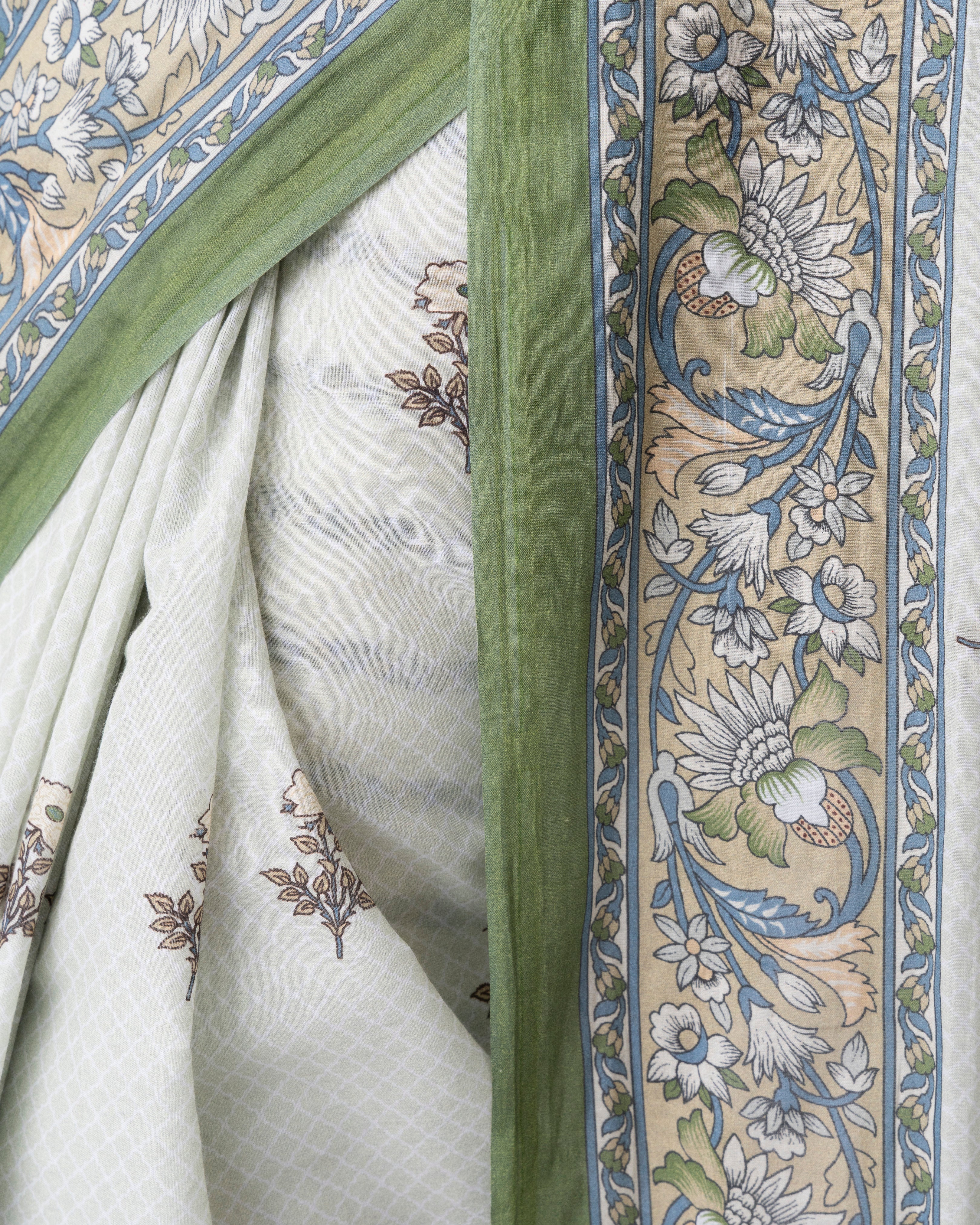 Digital Printed Cotton Saree - Image 7