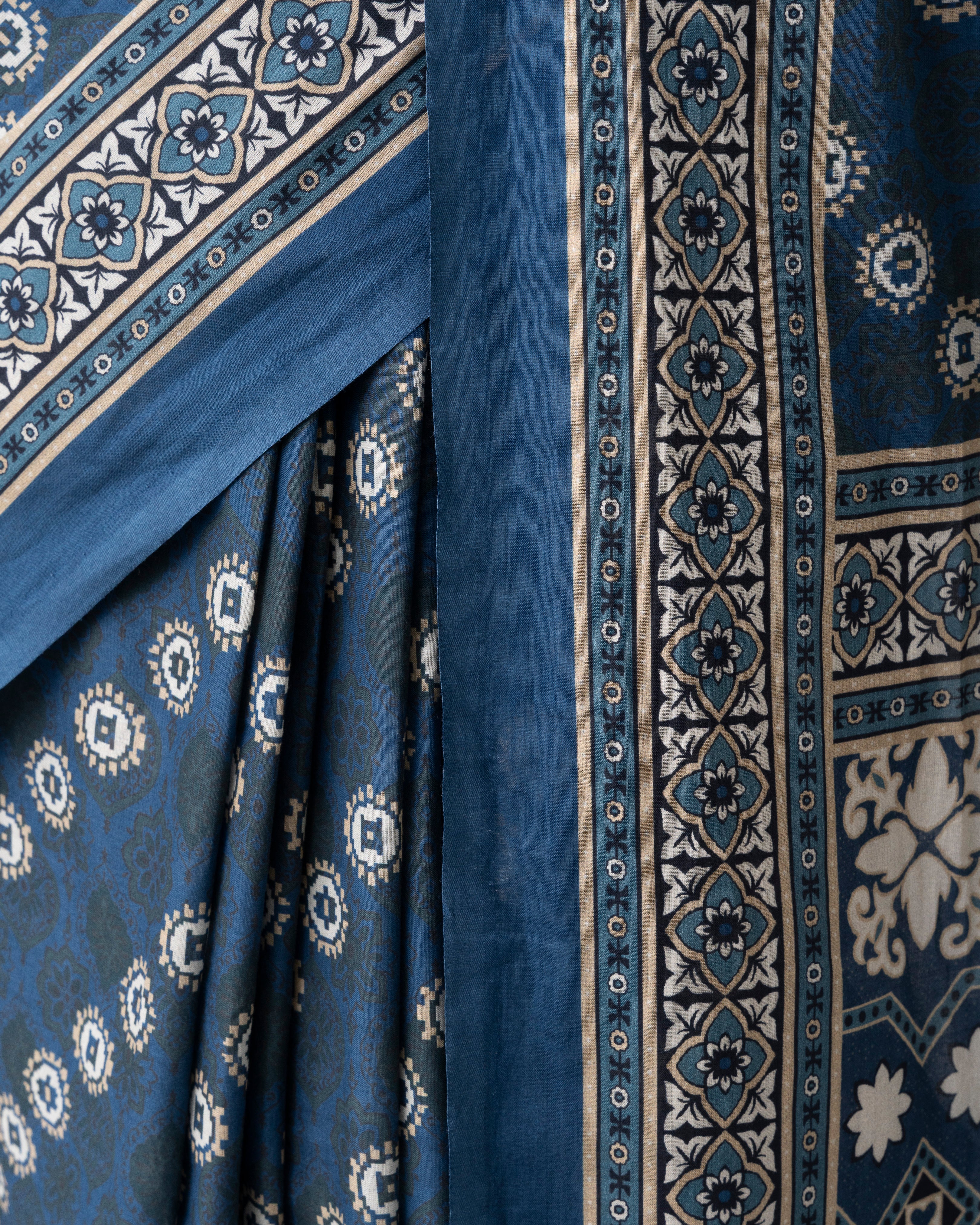 Digital Printed Cotton Saree - Image 8
