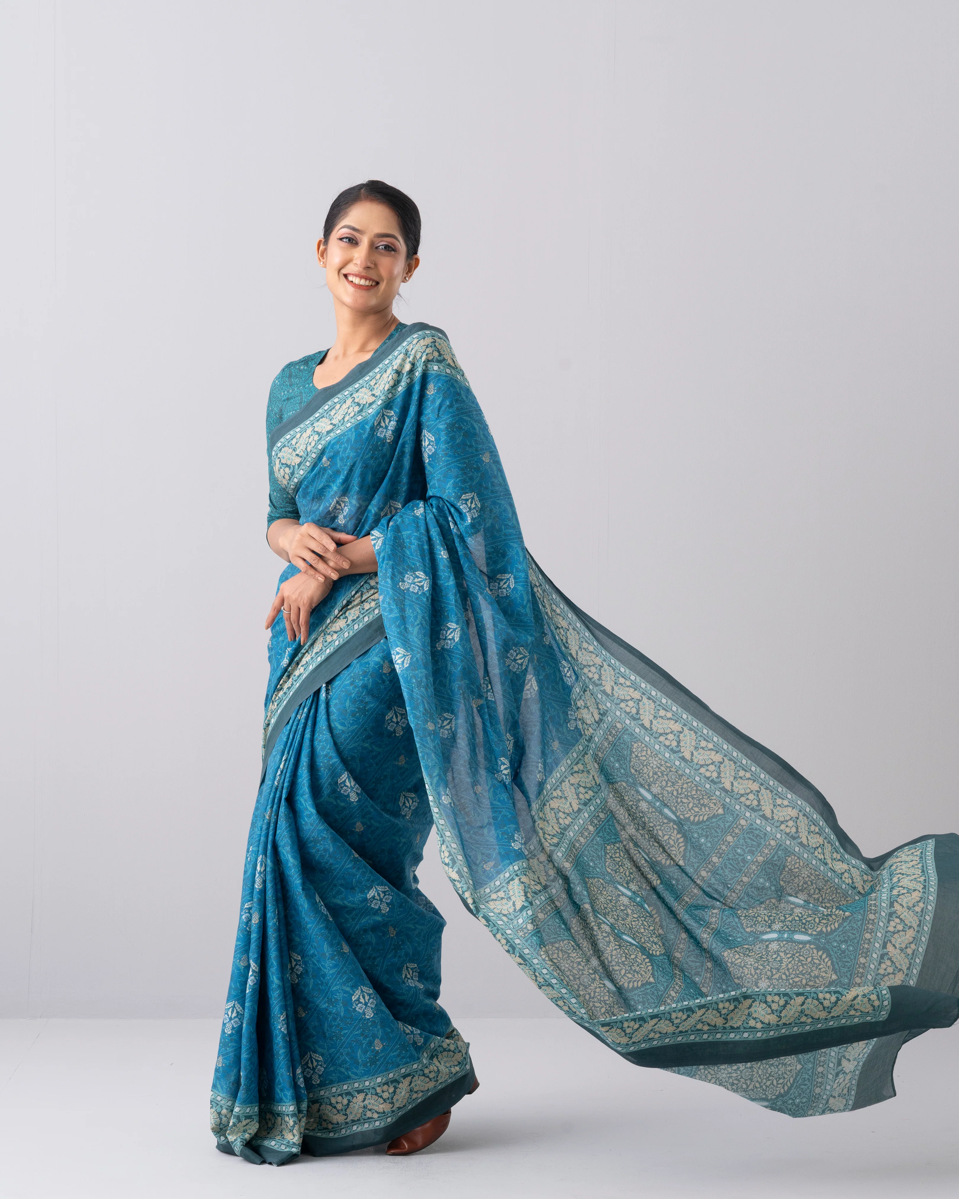 Digital Printed Cotton Saree