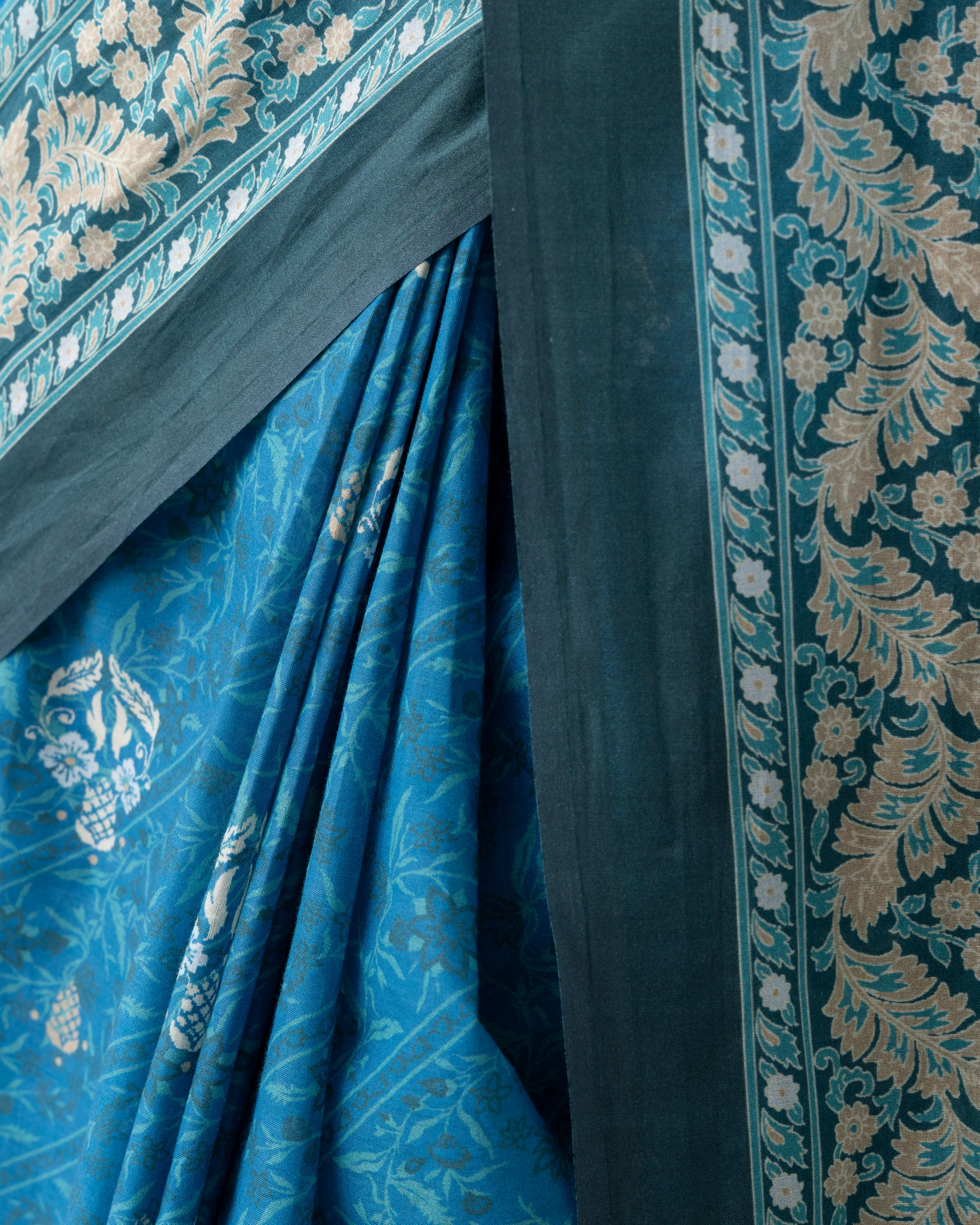 Digital Printed Cotton Saree - Image 7