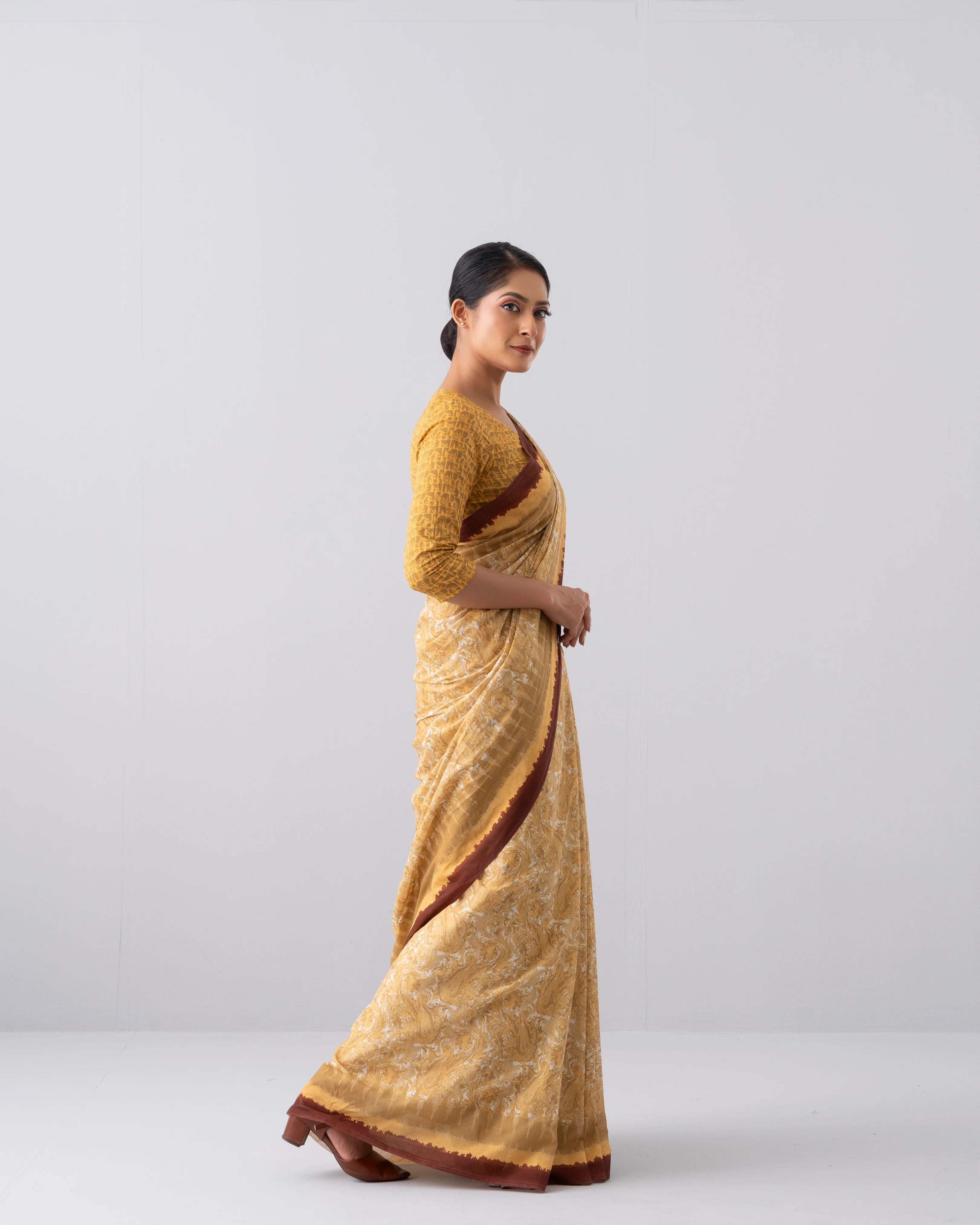 Digital Printed Cotton Saree - Image 12