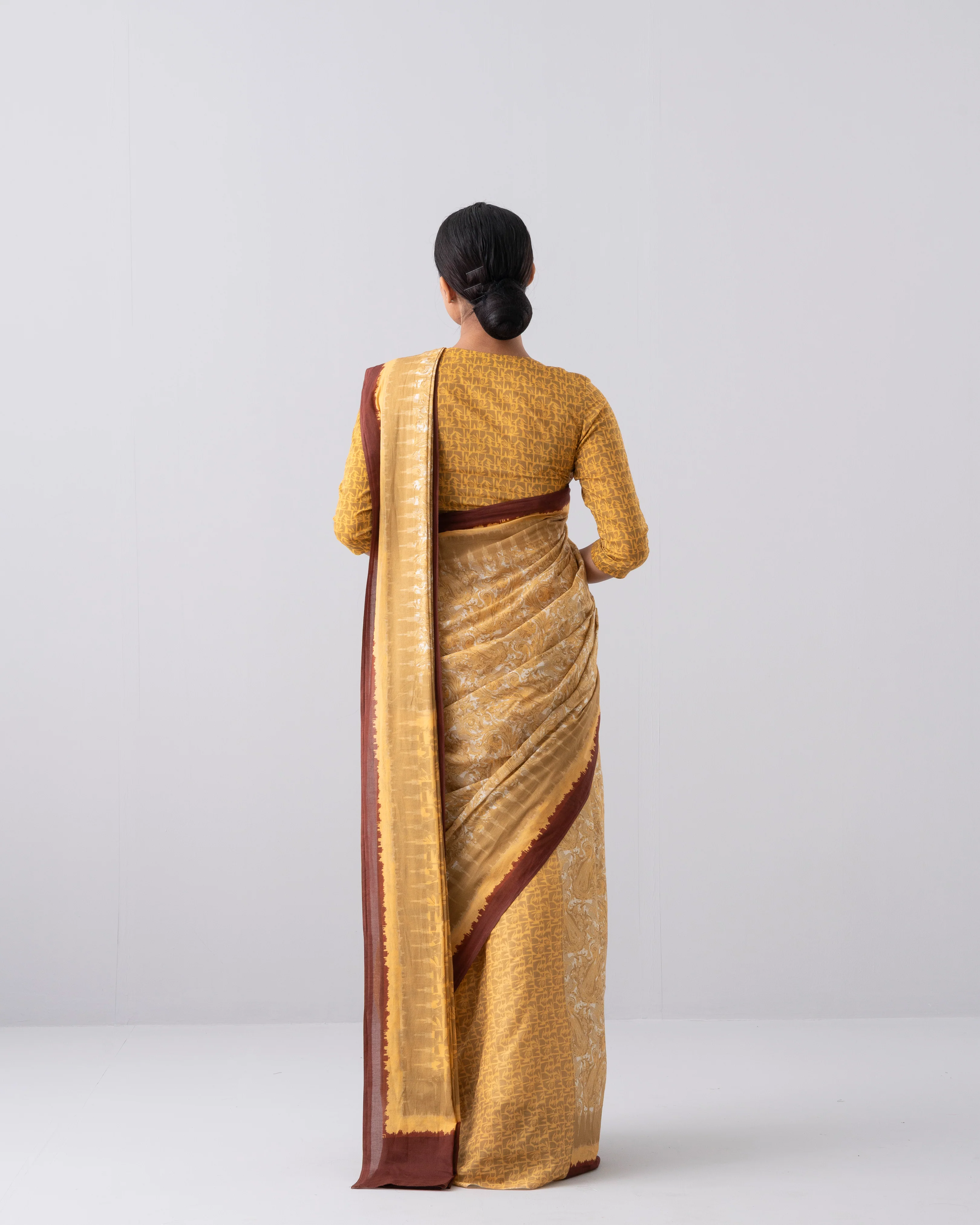 Digital Printed Cotton Saree - Image 13