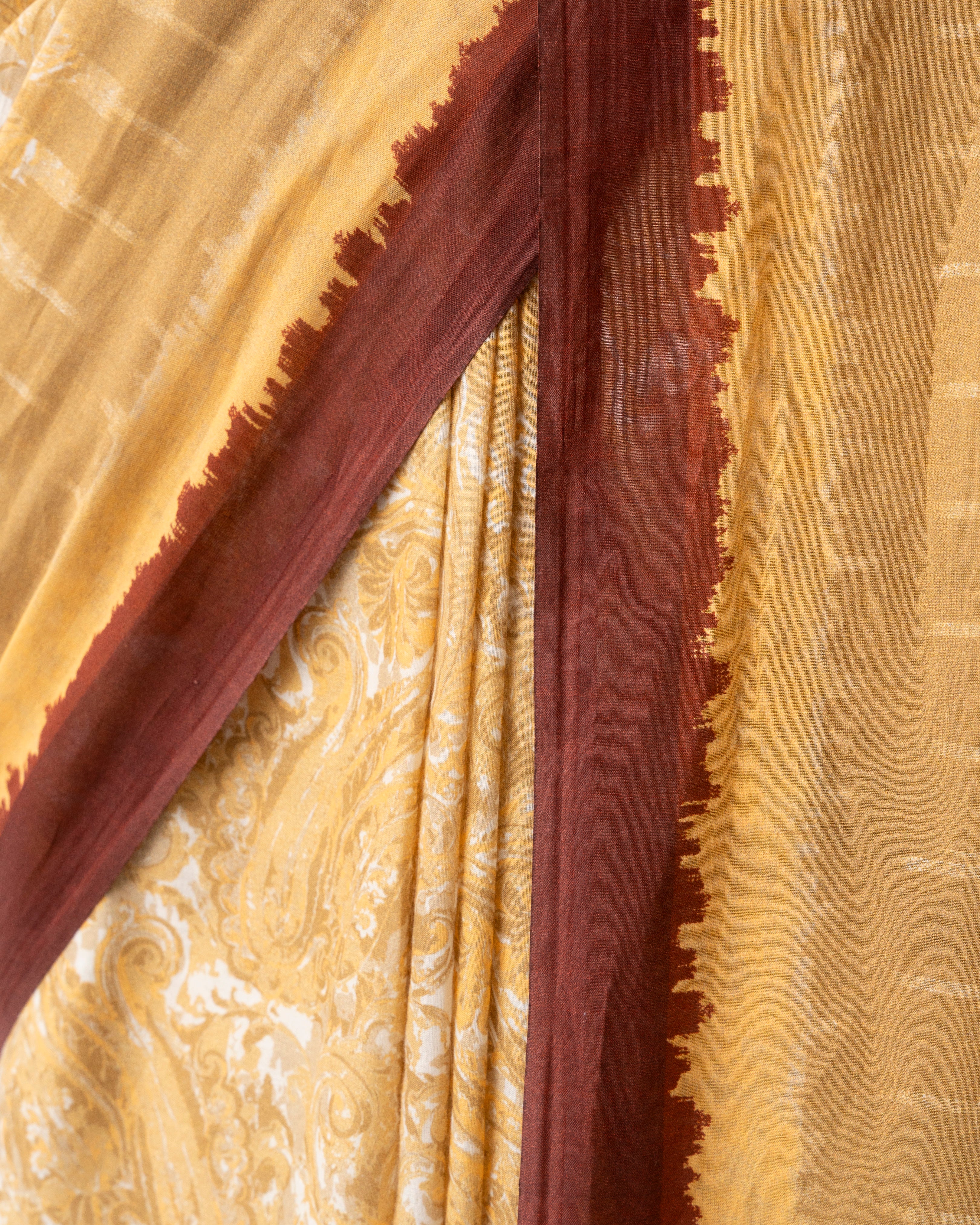 Digital Printed Cotton Saree - Image 15
