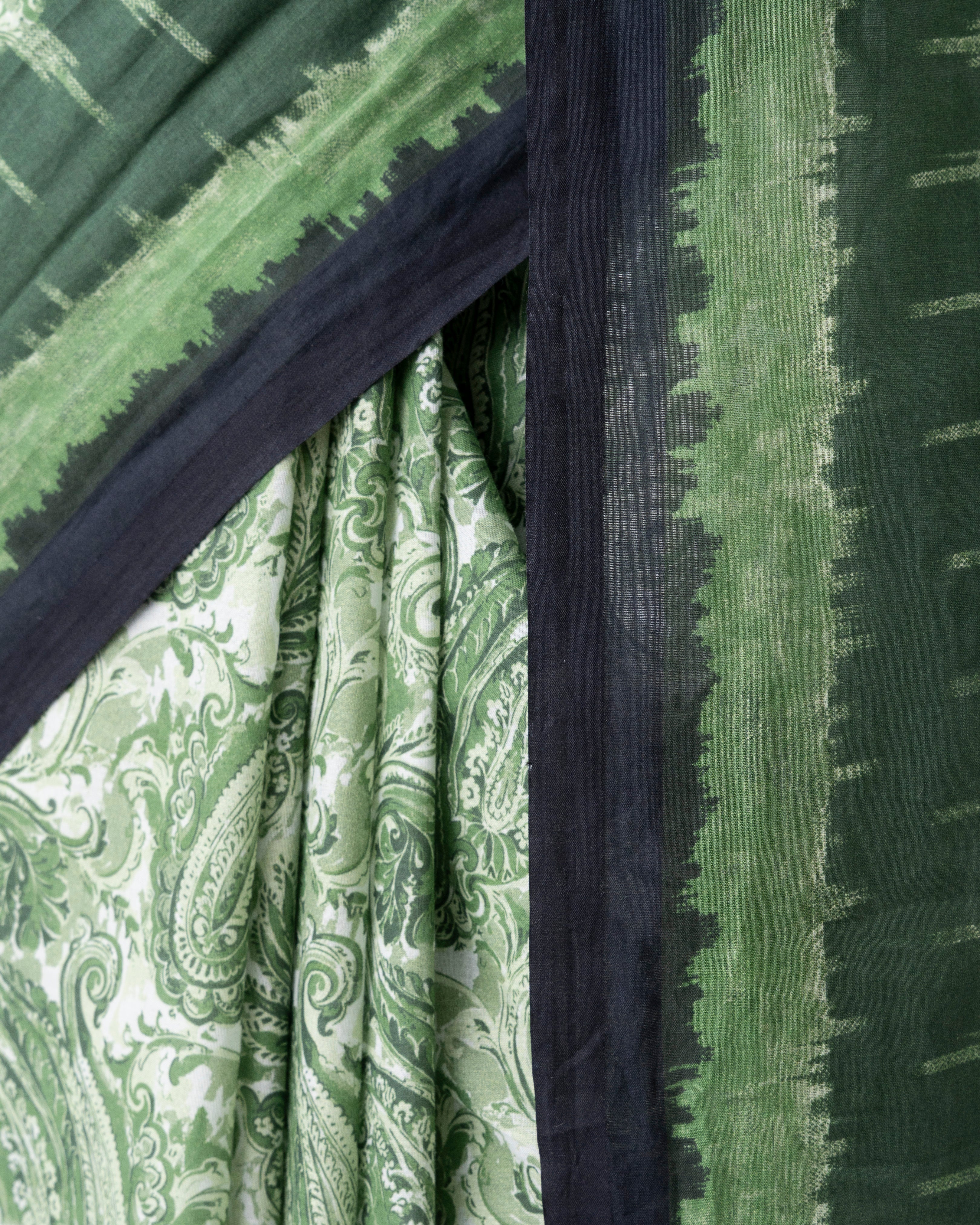 Digital Printed Cotton Saree - Image 7