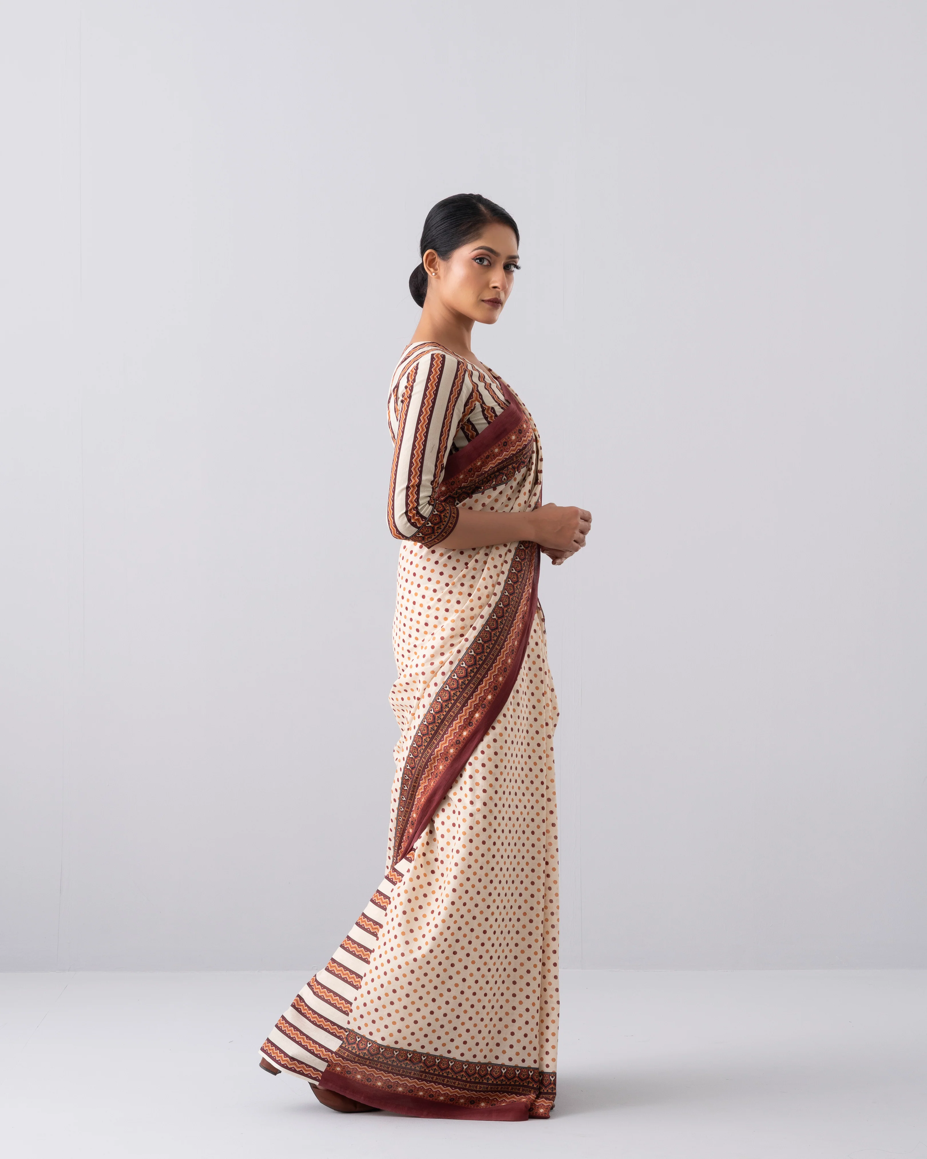 Digital Printed Cotton Saree - Image 13