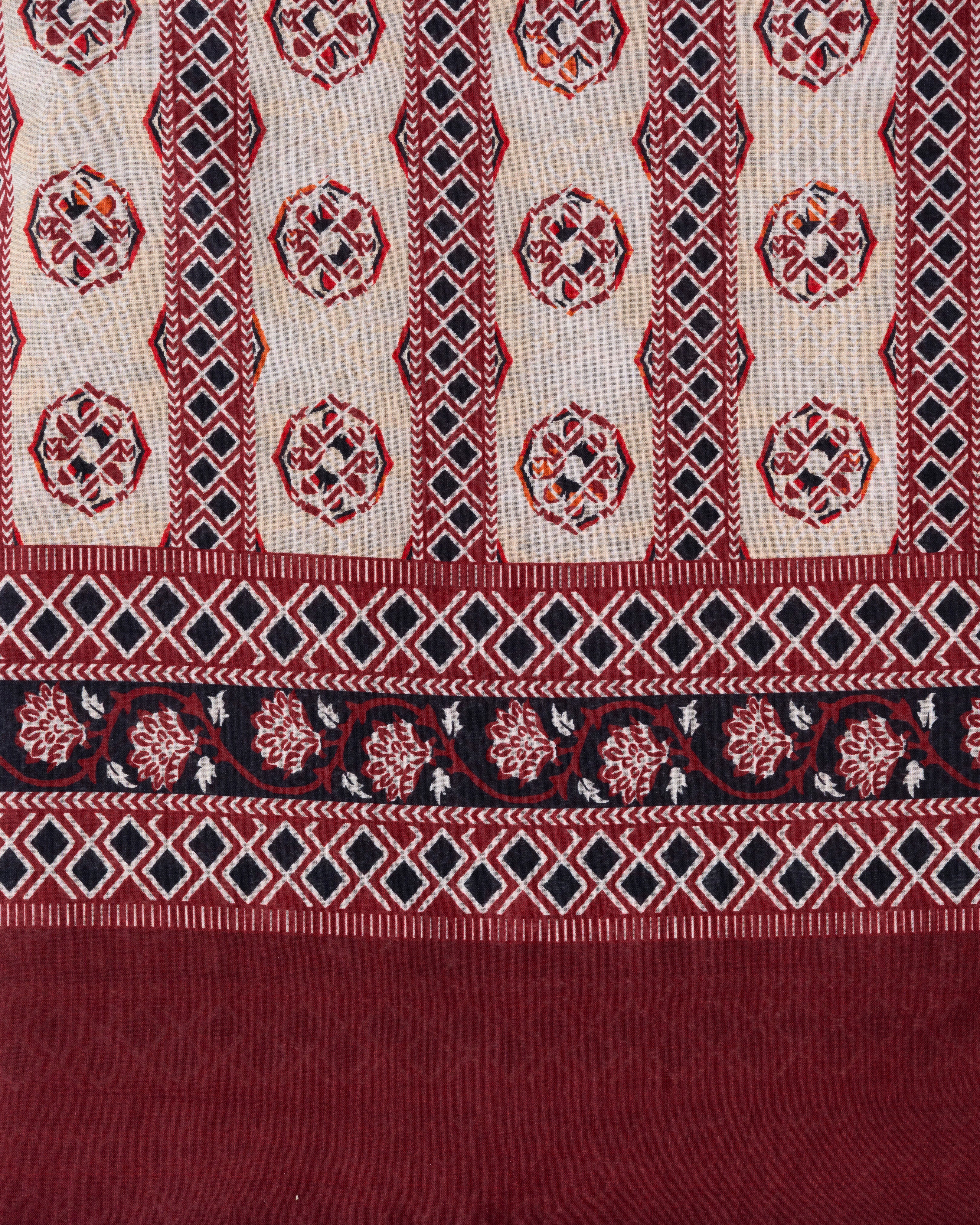 Digital Printed Cotton Saree - Image 15