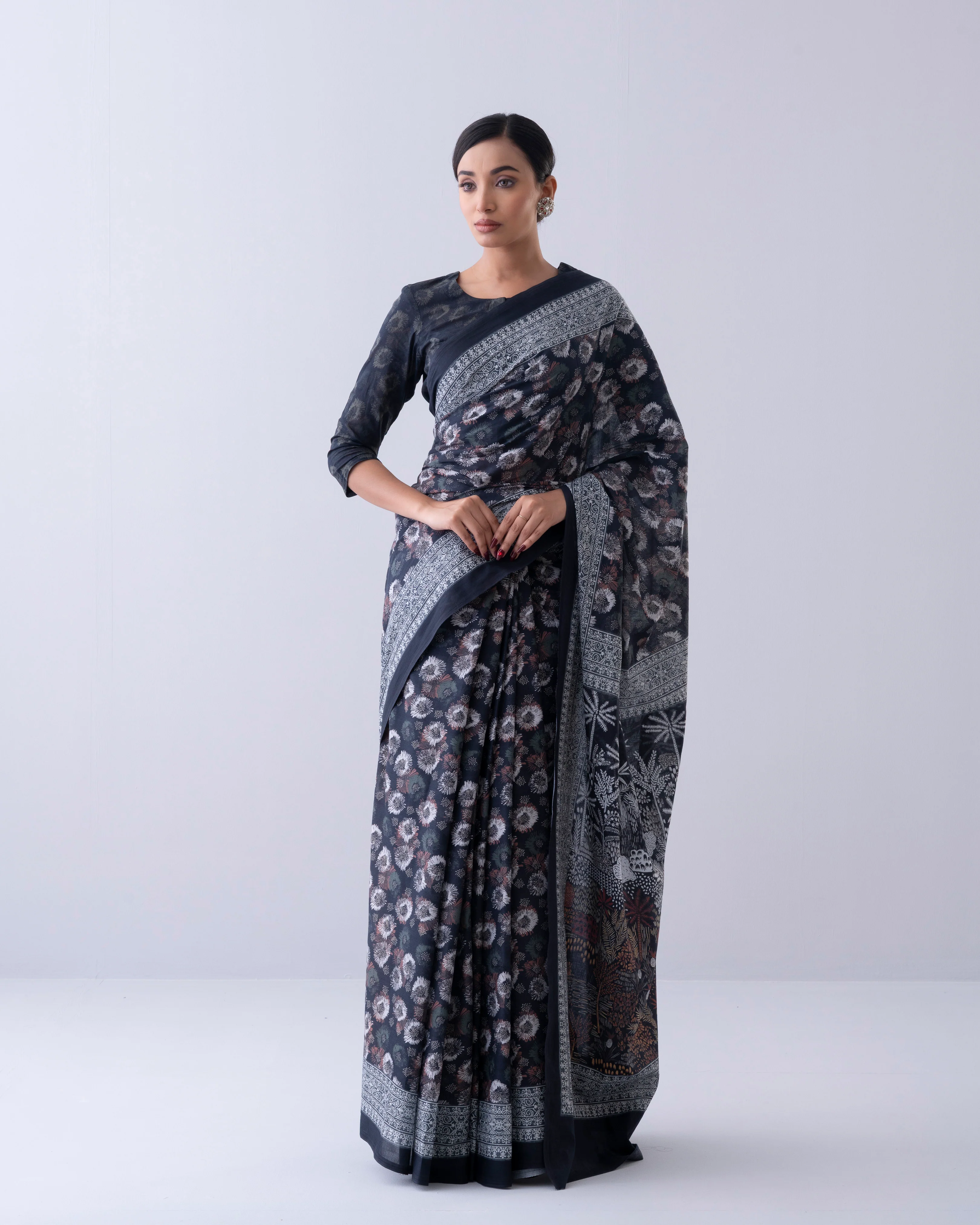 Digital Printed Cotton Saree