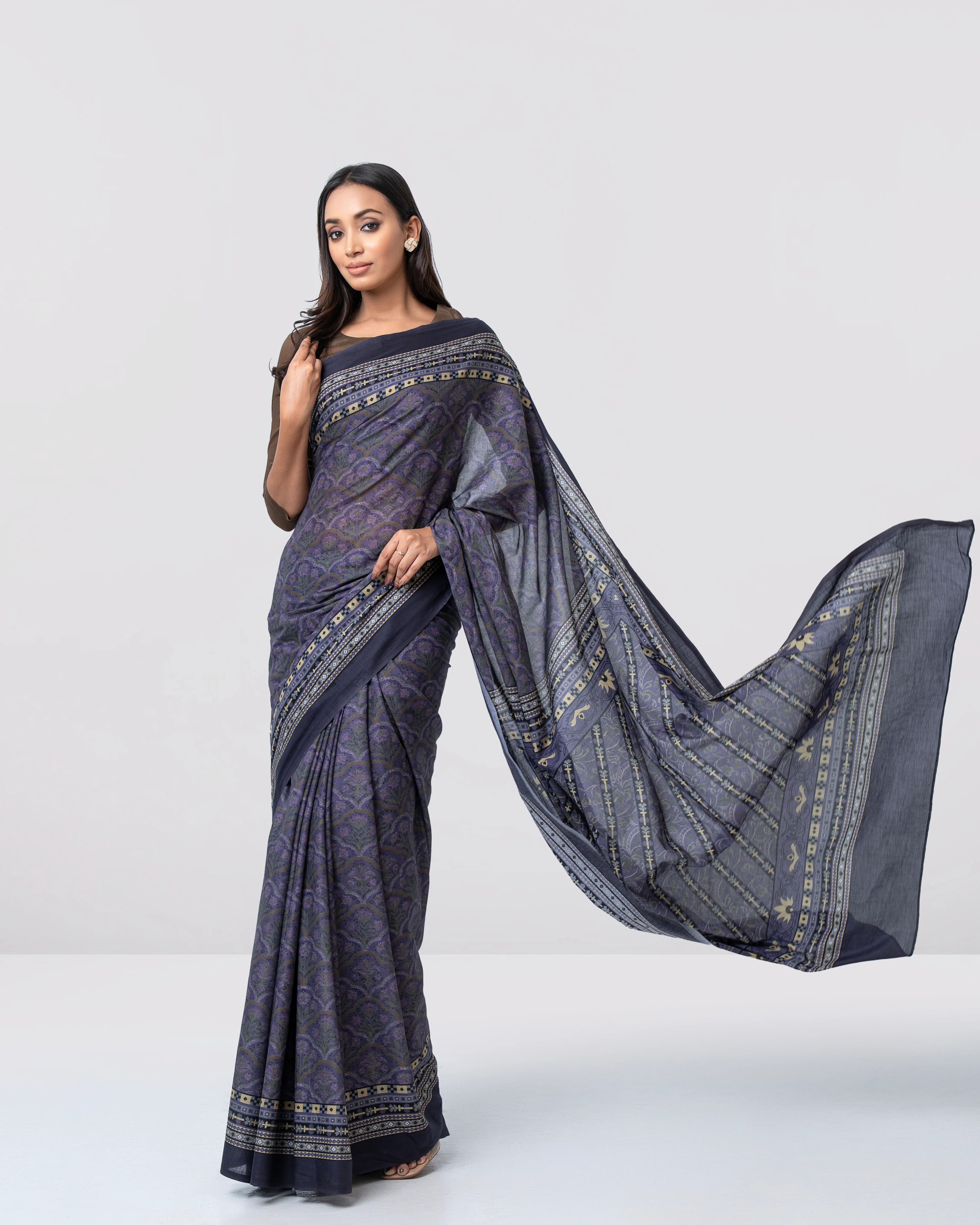 Digital Printed Cotton Saree