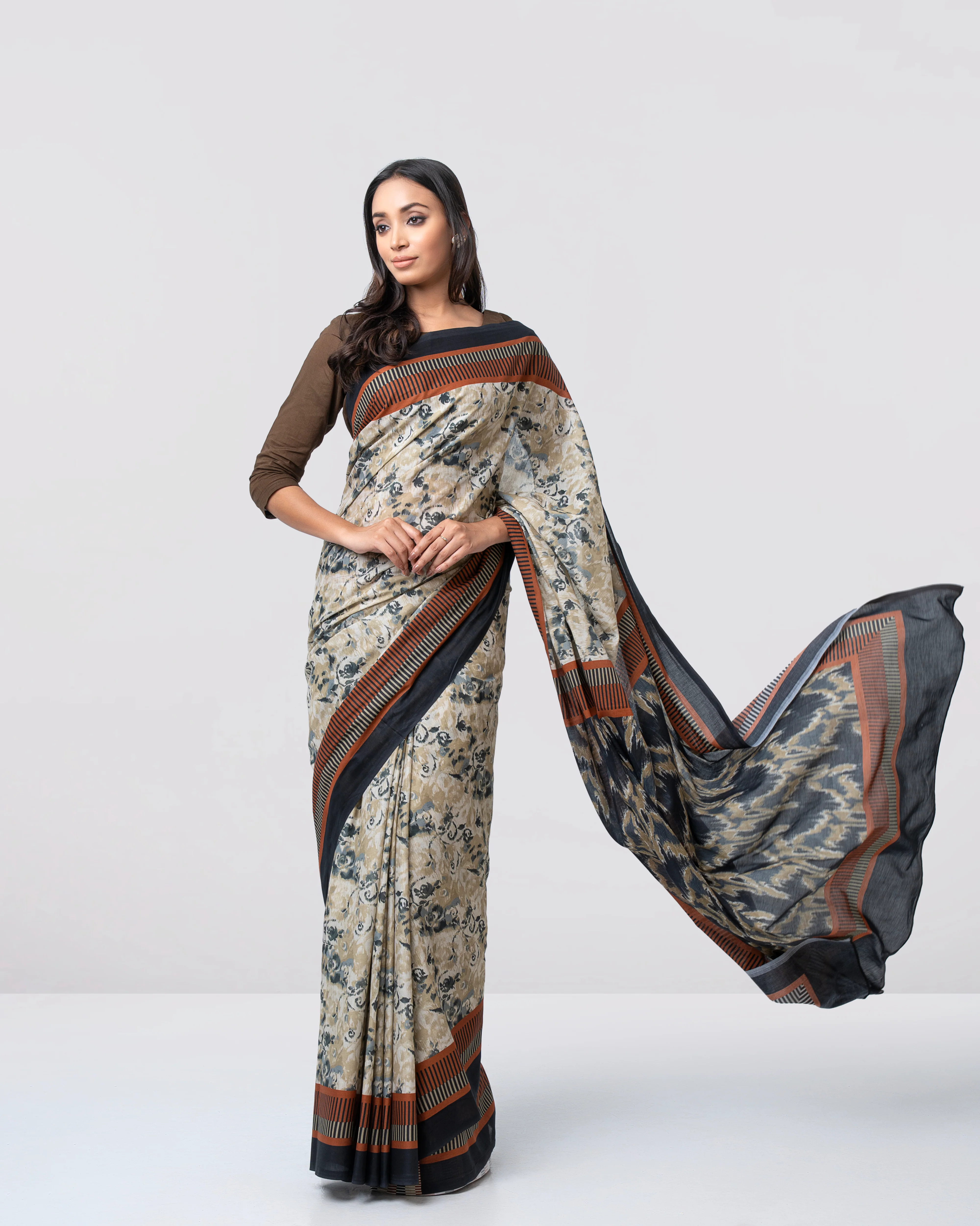 Digital Printed Cotton Saree