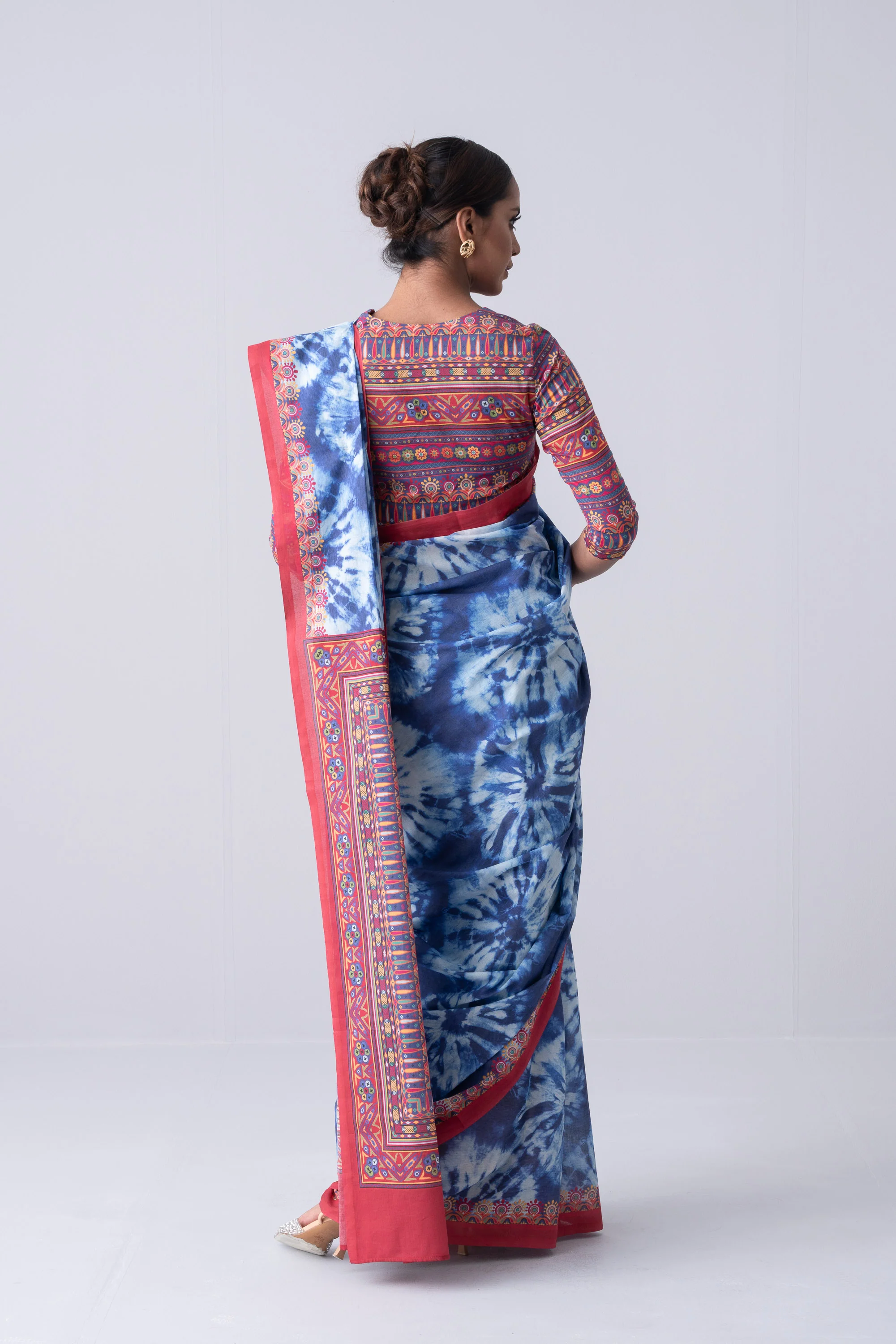 Printed Cotton Saree - Image 11