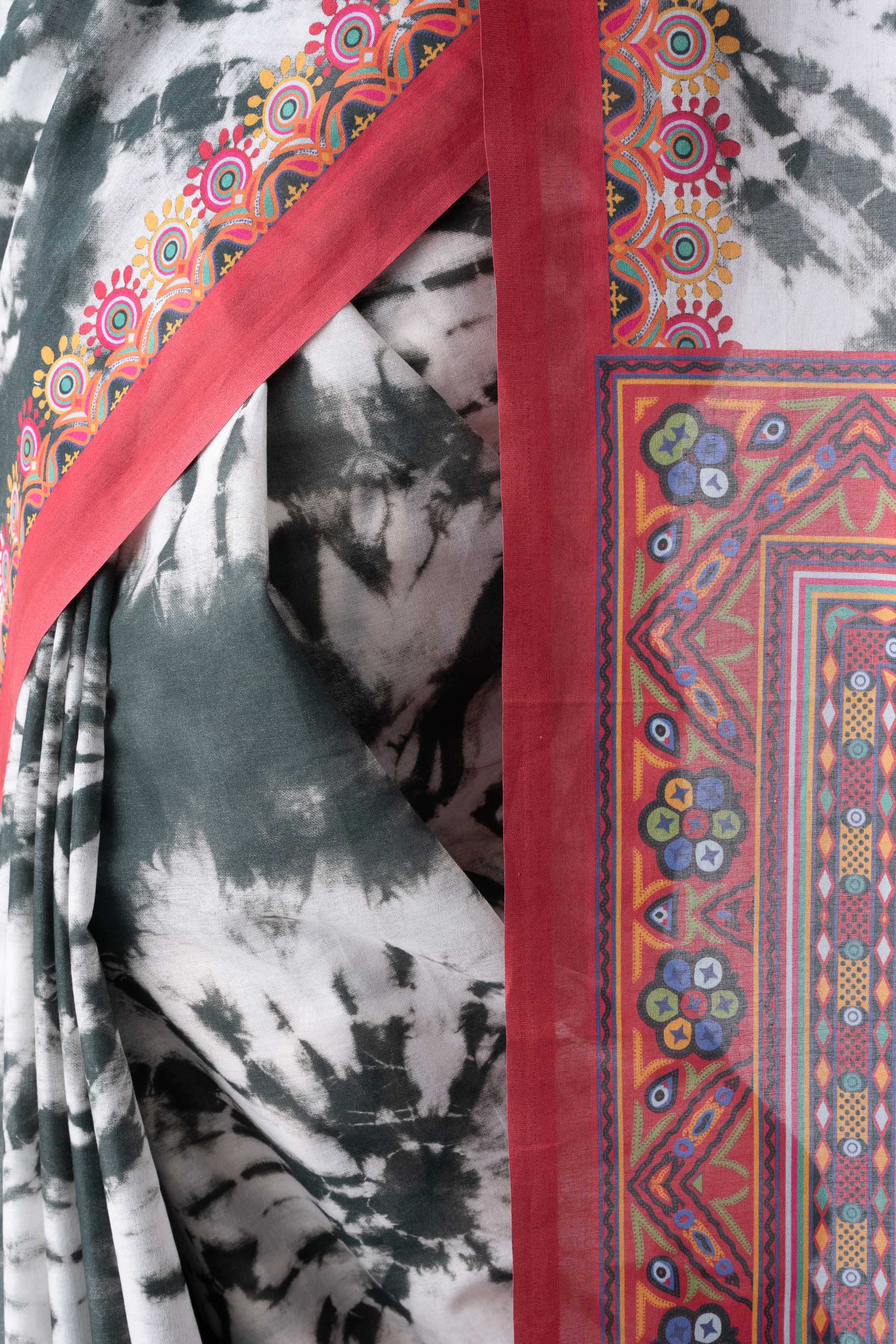 Printed Cotton Saree - Image 4