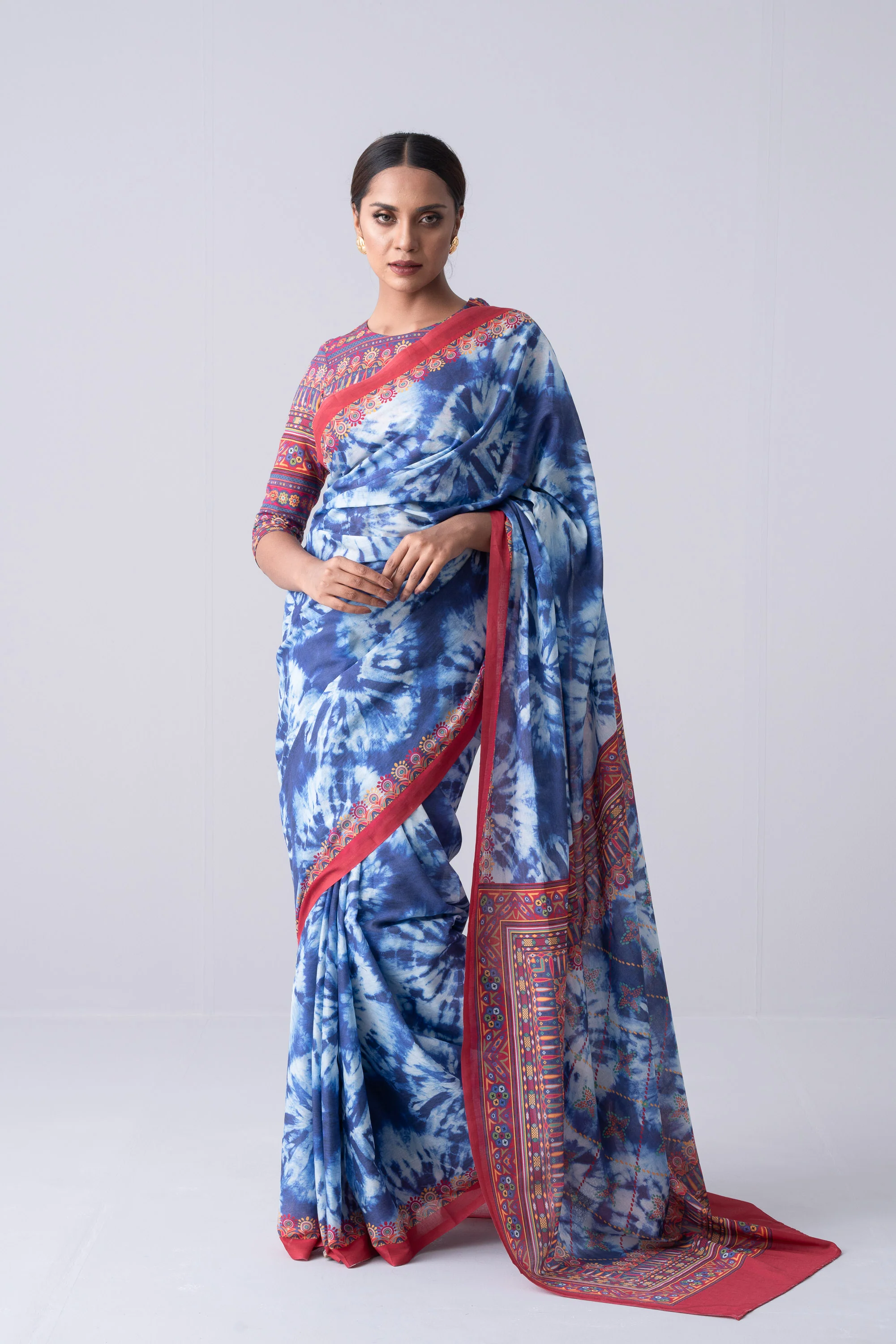 Printed Cotton Saree - Image 7