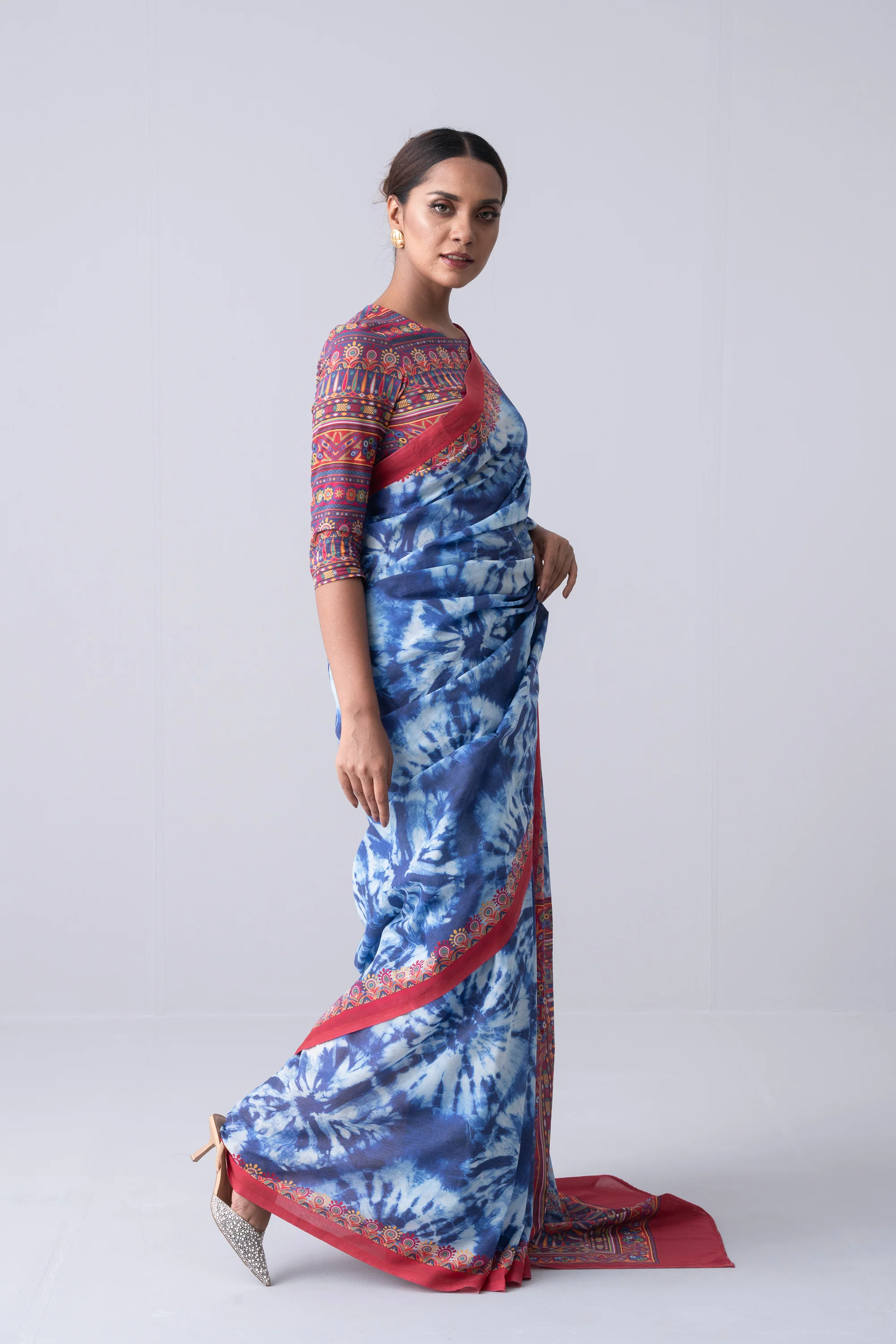 Printed Cotton Saree - Image 8